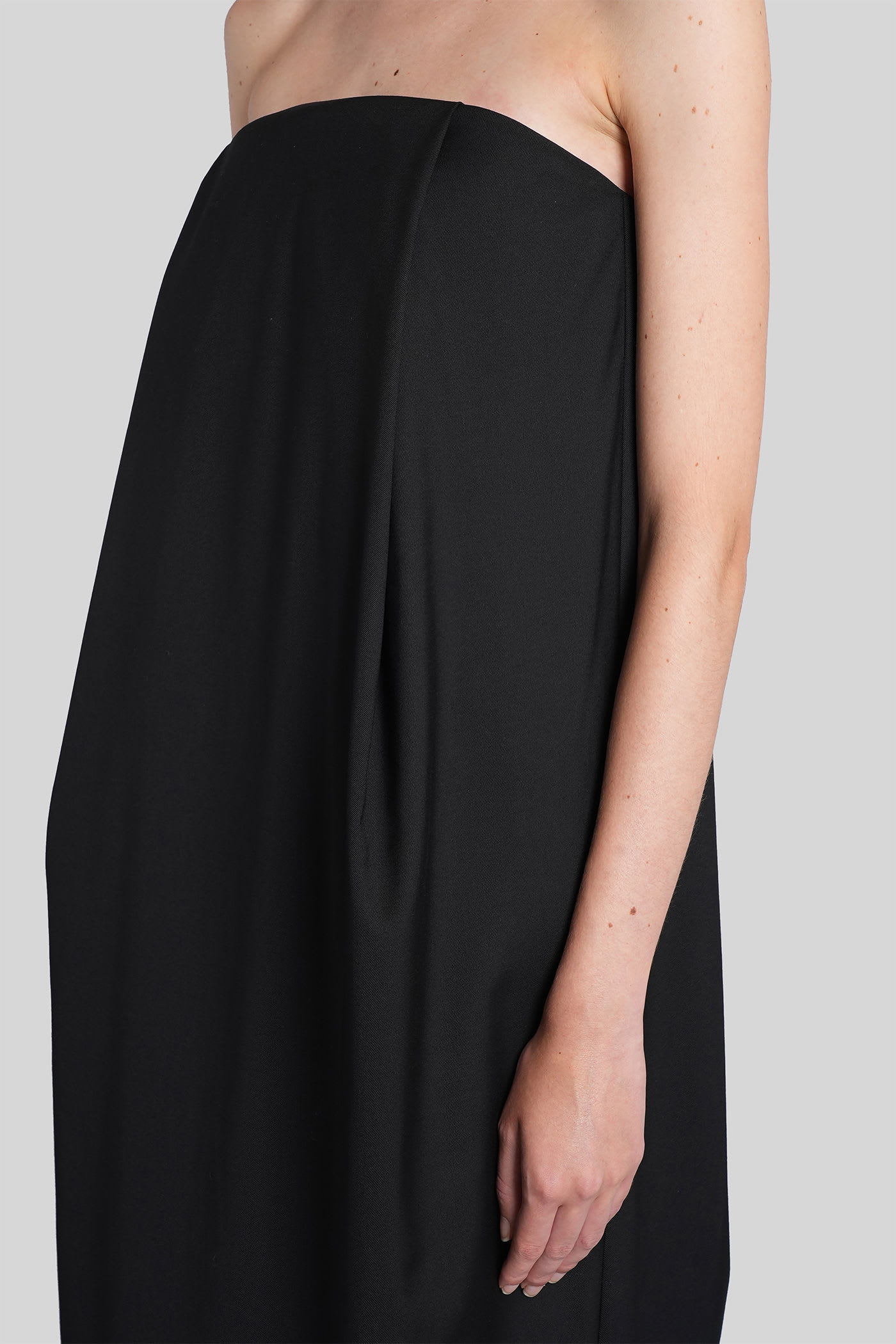 Entire Studios Bob Dress In Black Rayon In Black