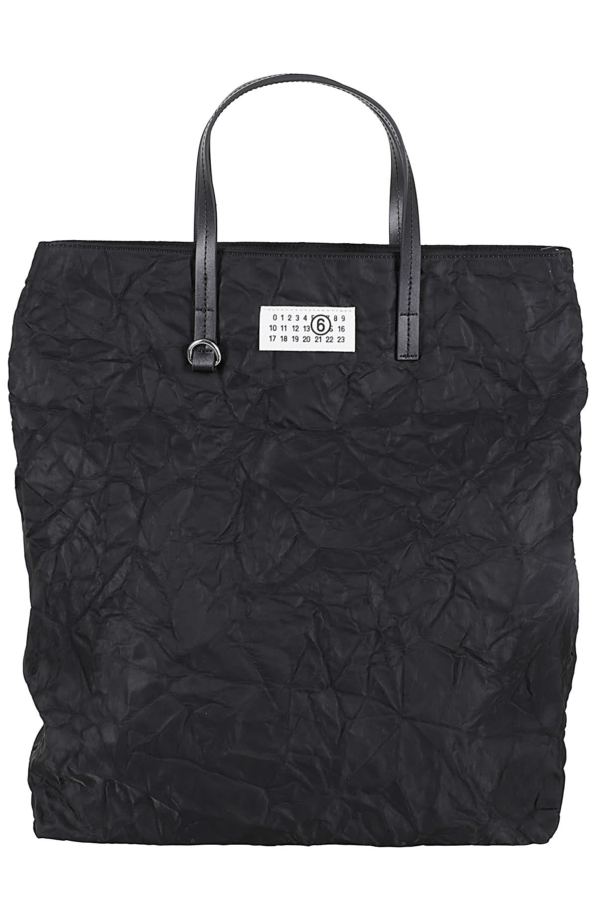 Shop Mm6 Maison Margiela Shopping Bag In Black