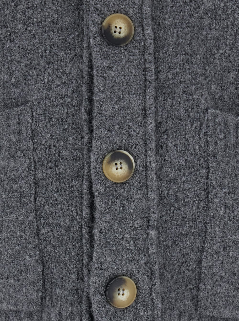 Kangra Cashmere Grey V-neck Cardigan With Front Pockets In Wool Man In Gray
