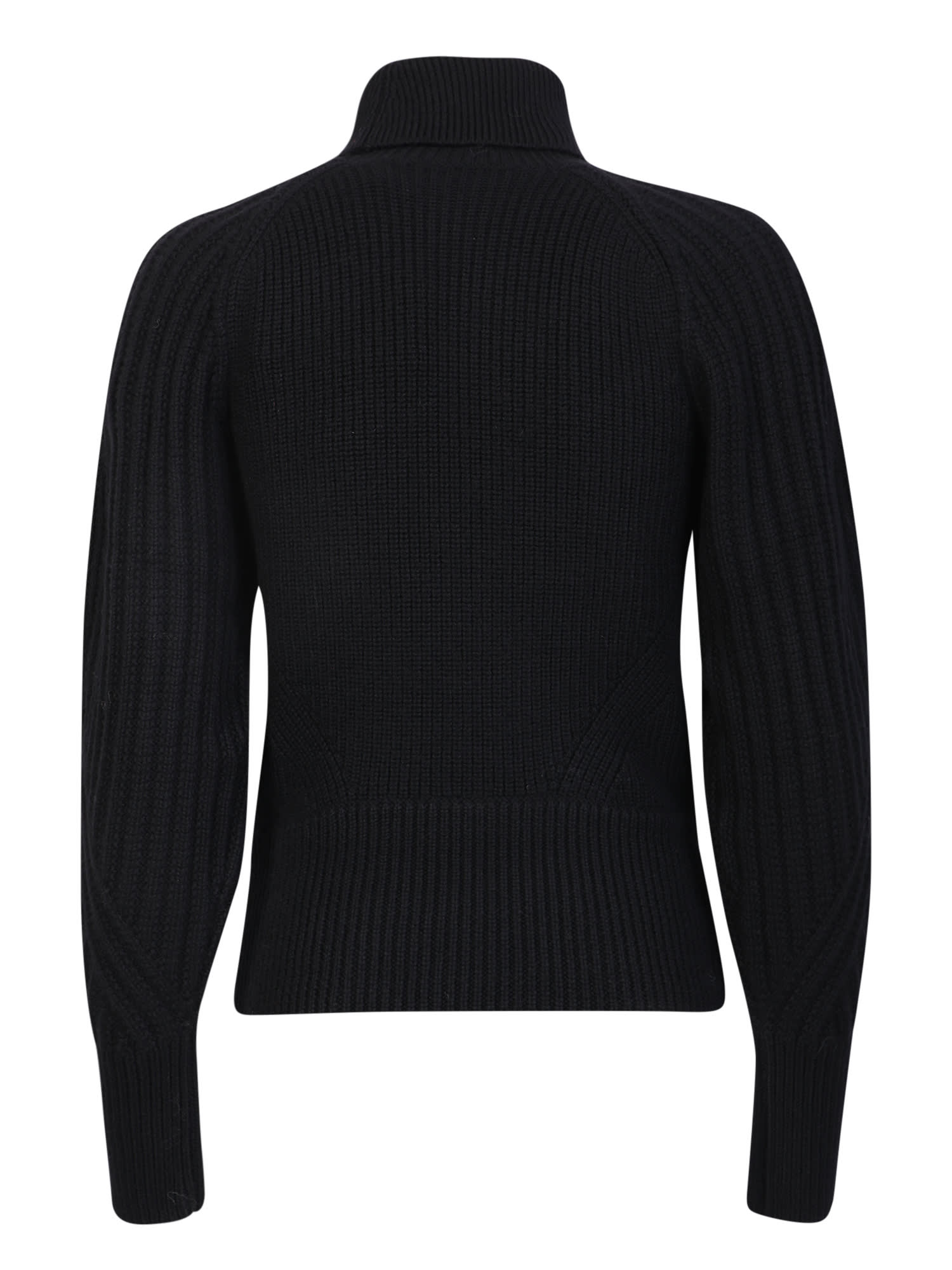 Shop Iro Heart Neckline Wool Sweater In Black