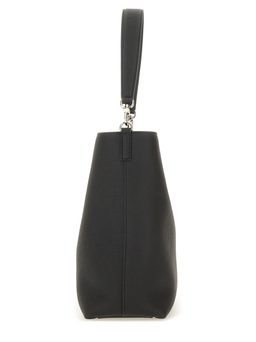Longchamp Medium Le Roseau Leather Hobo Bag In Black
