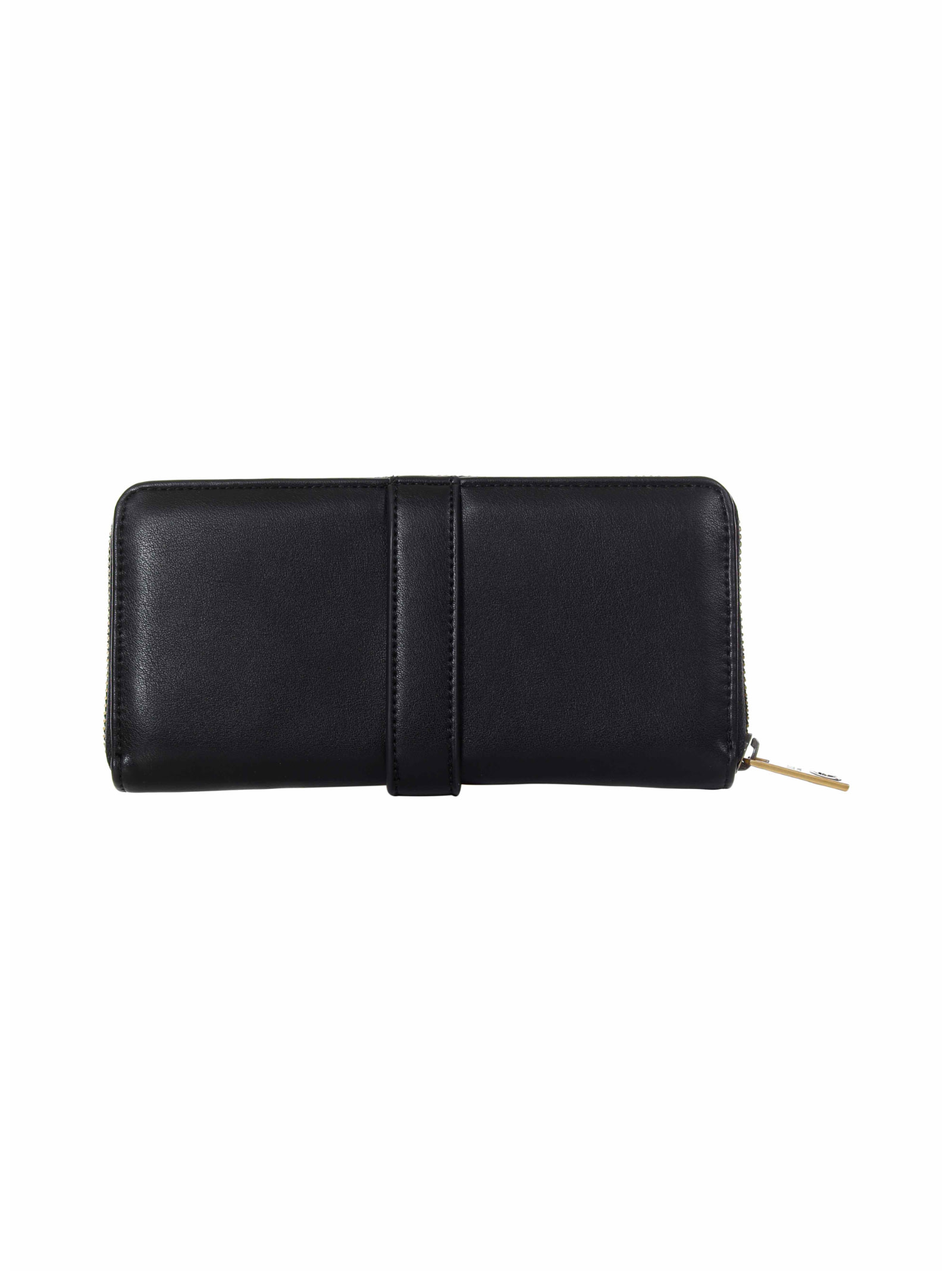 Just Cavalli Snake-plaque Wallet In Black