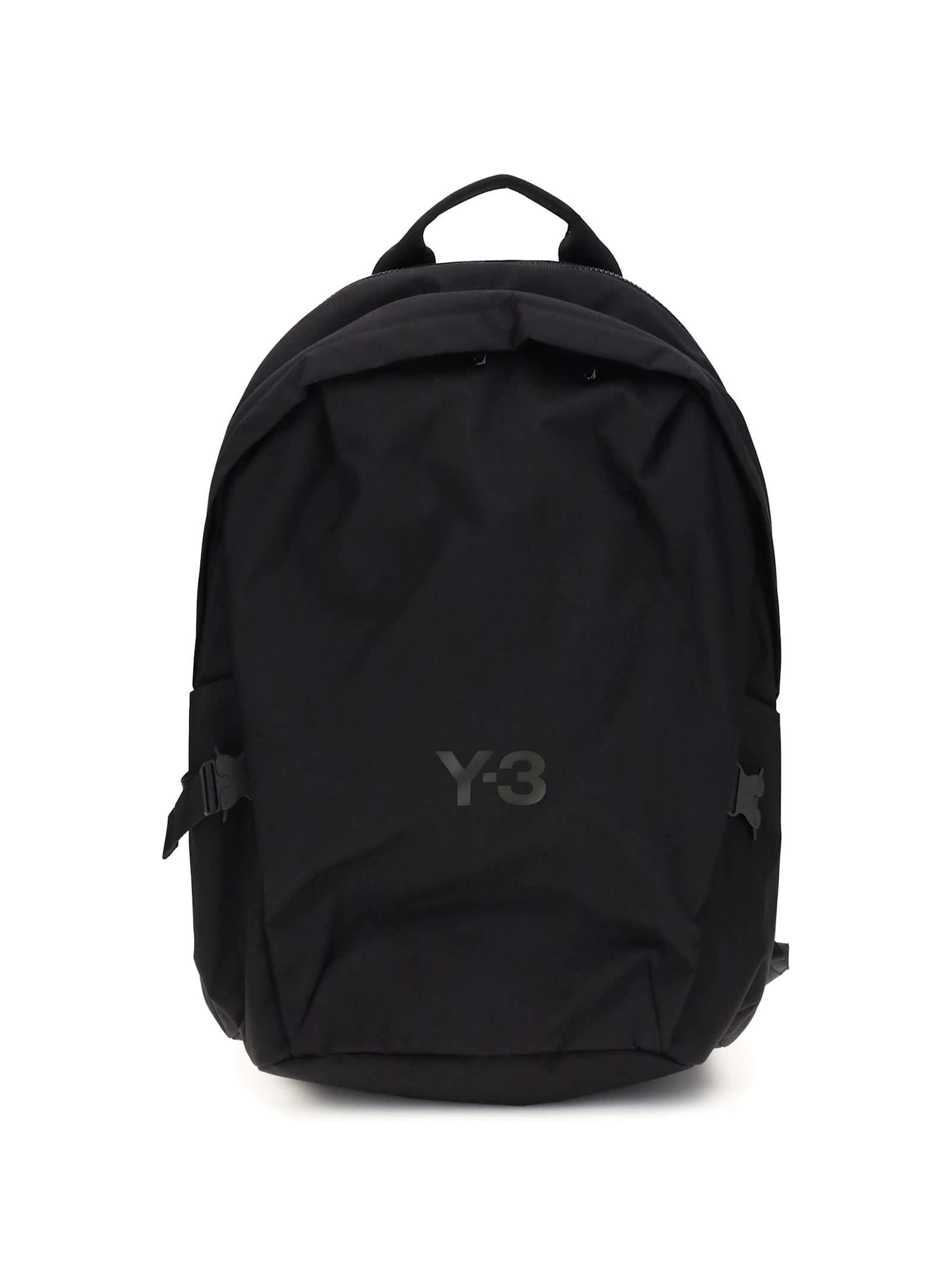 Y-3 Functional Cordura Backpack With Embossed Logo And Adjustable Features In Black