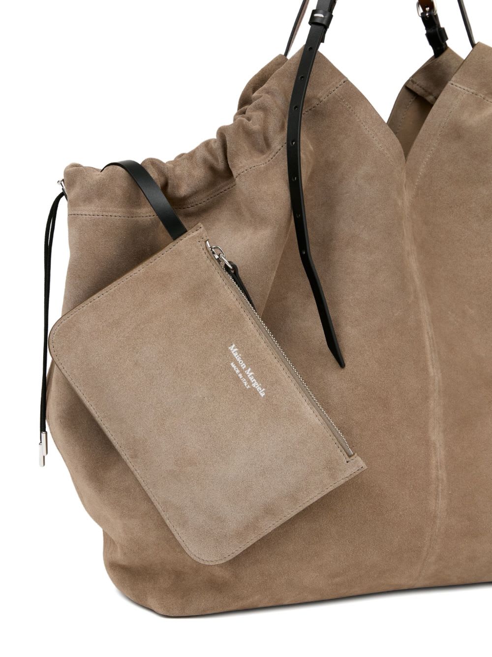 Maison Margiela Belt Bag Leather Tote In Neutral