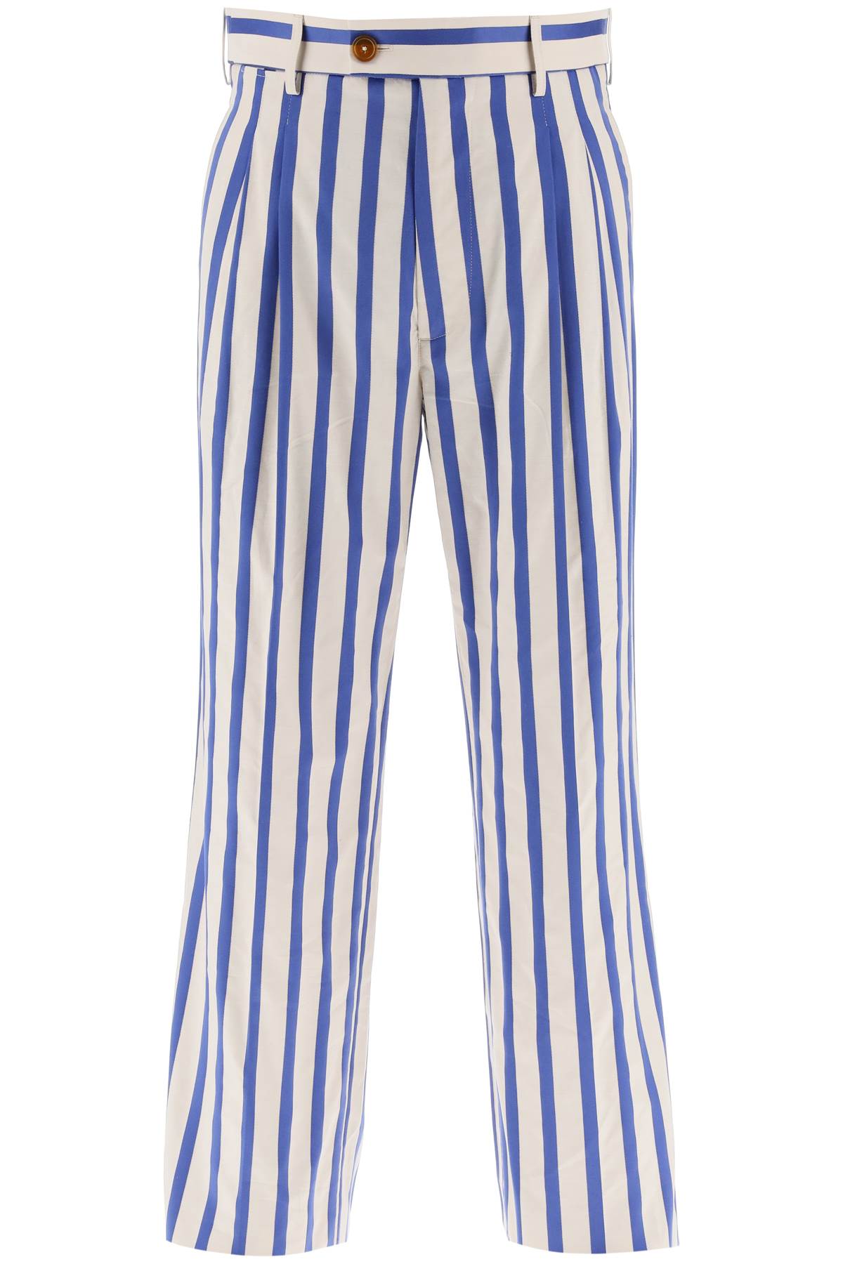 Shop Vivienne Westwood Organic Cotton Raf Bum Pants In Blue White (white)