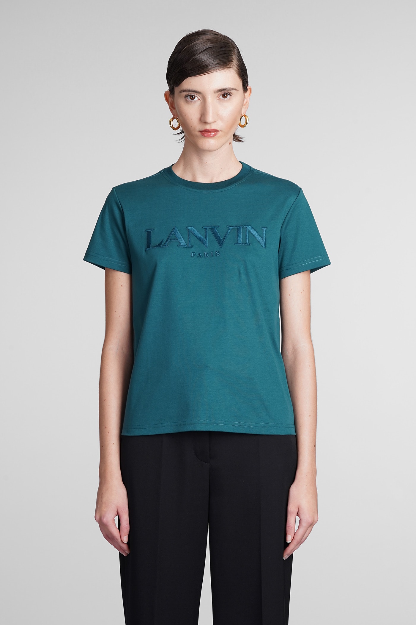 Lanvin T-shirt In Green Cotton
