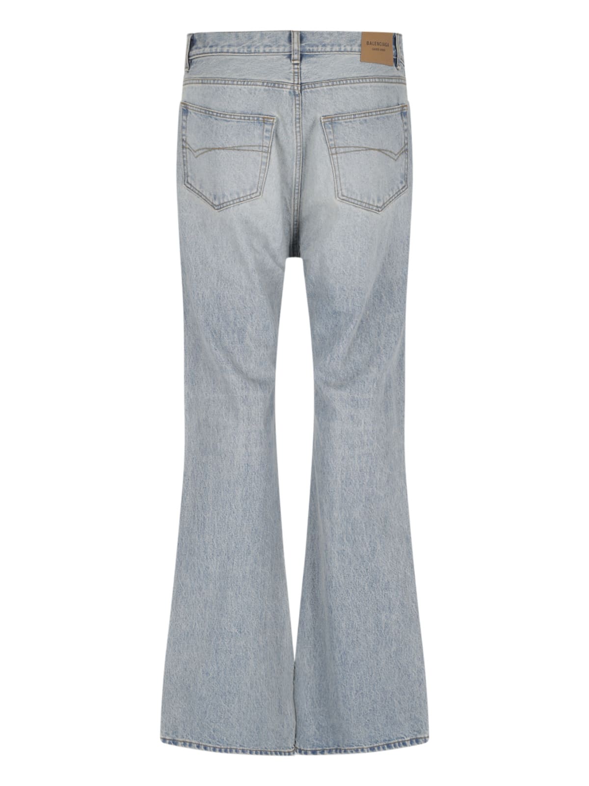 Shop Balenciaga Jeans Flare In Light Blue