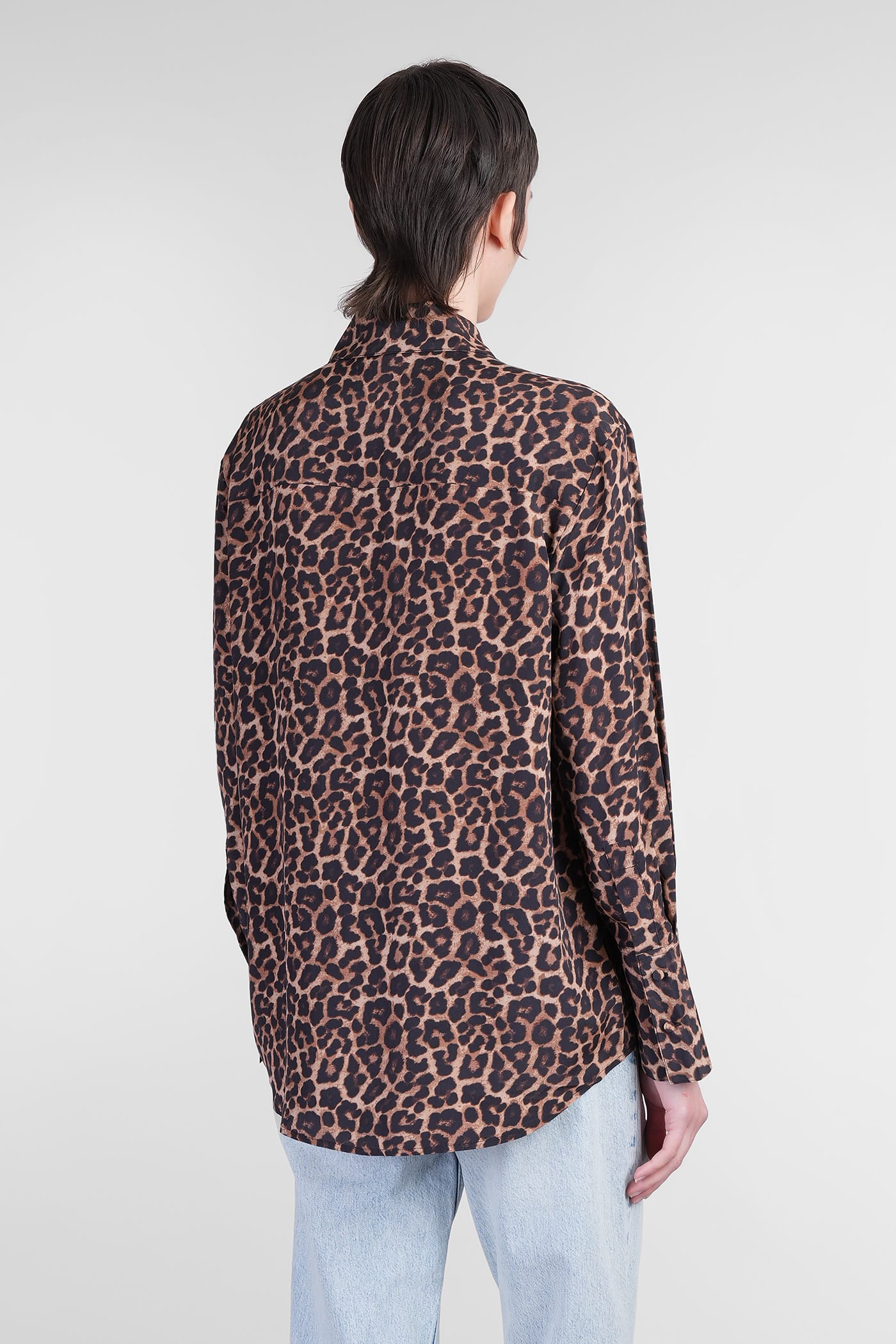 ANINE BING BRIDGET SHIRT IN ANIMALIER VISCOSE
