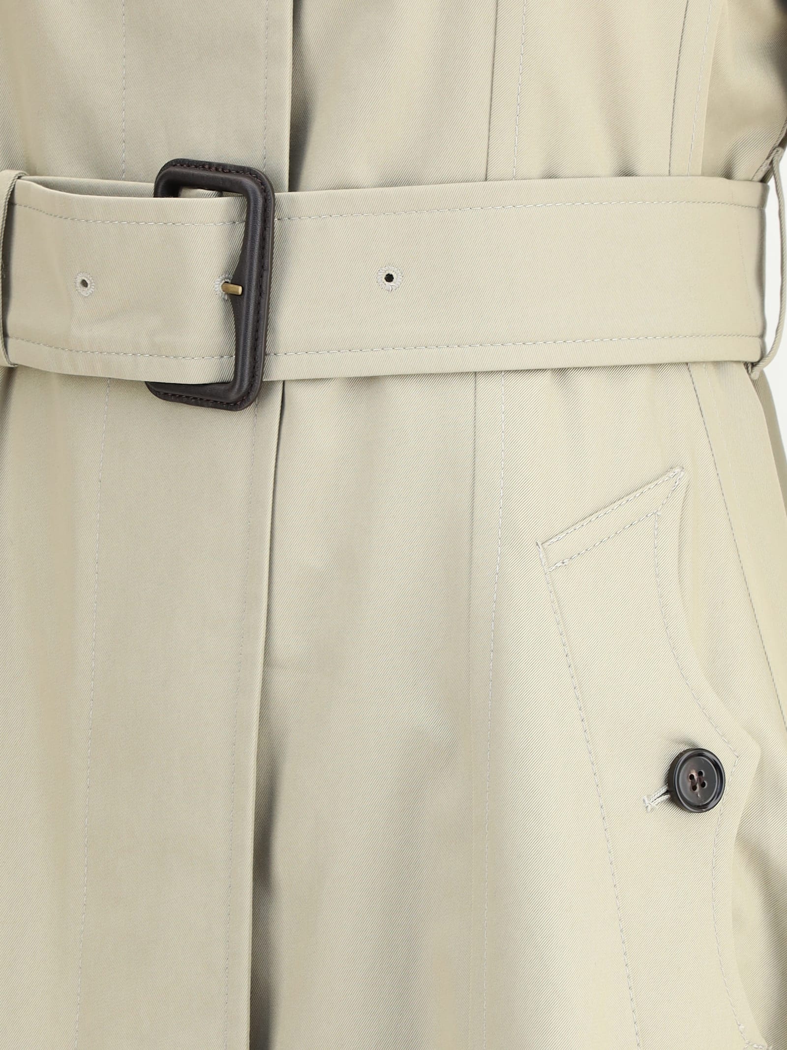 Burberry Ellingham Fit-and-flare Long Gabardine Trench Coat In Neutral