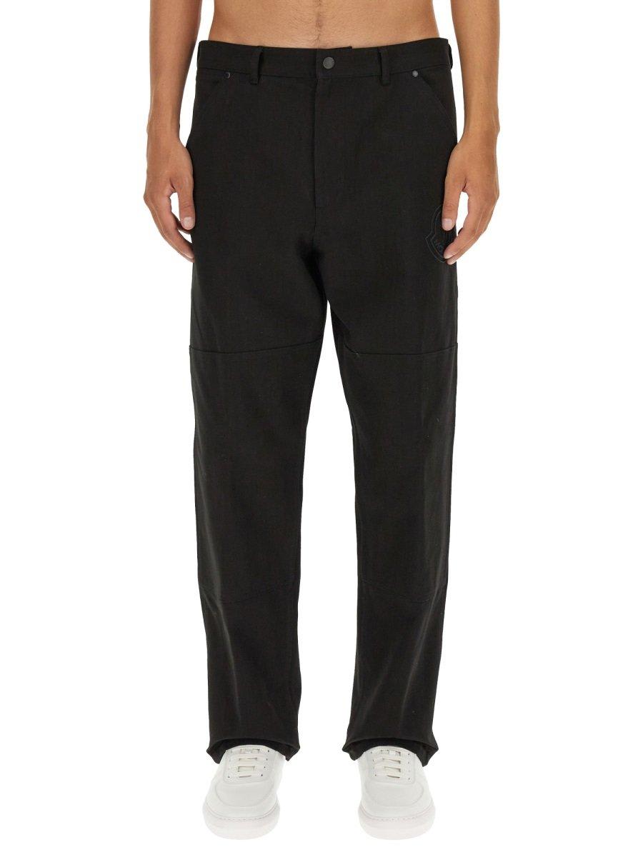 Shop Moncler Straight-leg Cargo Trousers In Black