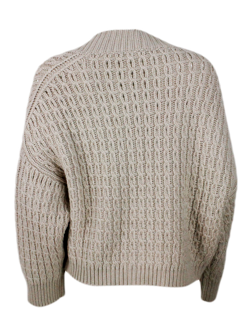 Shop Malo Sweater In Beige