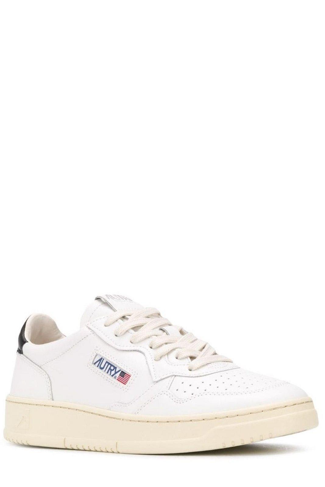 Shop Autry Logo Patch Panelled Sneakers