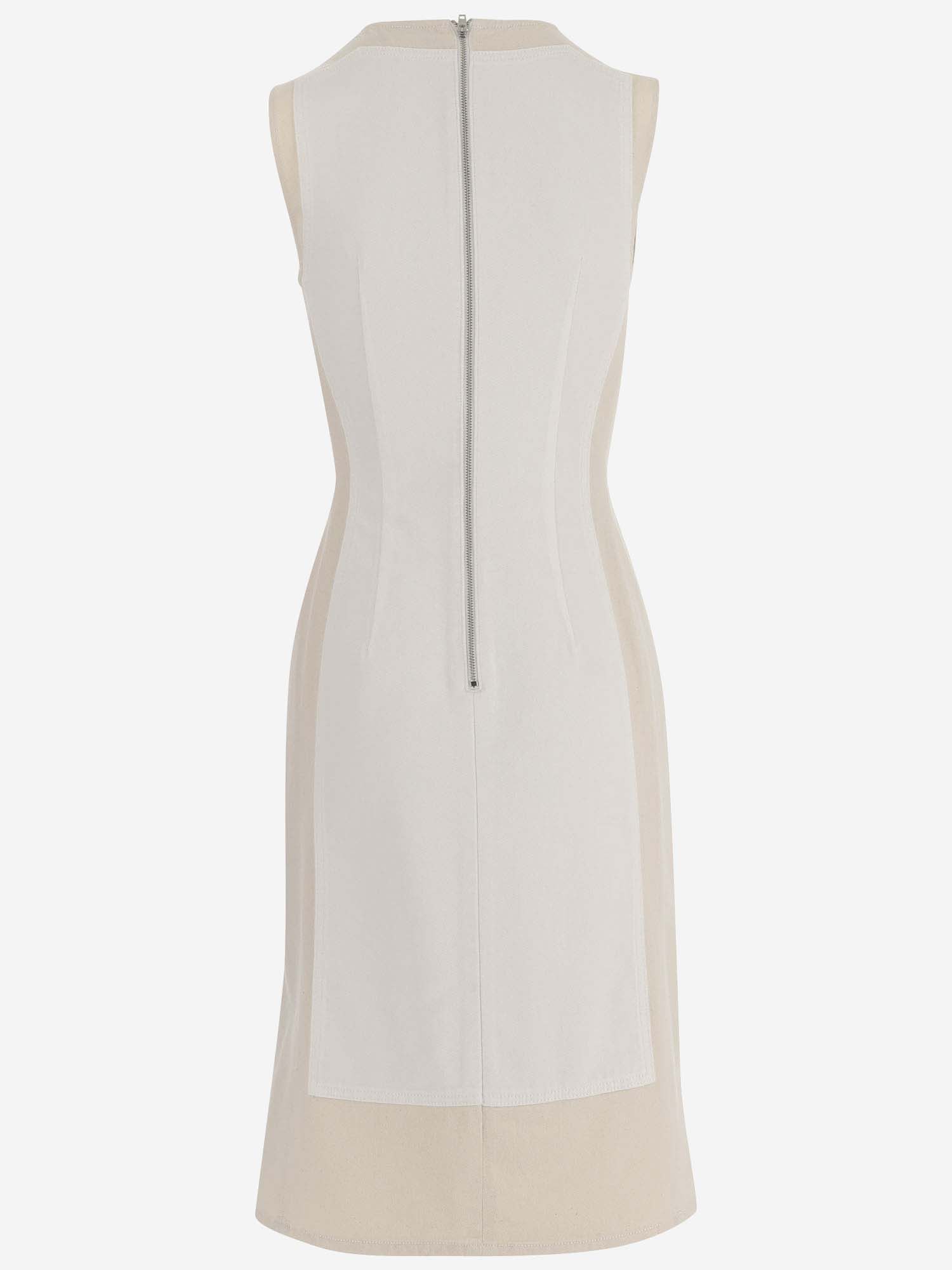 Shop Sportmax Dress Made Of Pure Cotton Bull In White