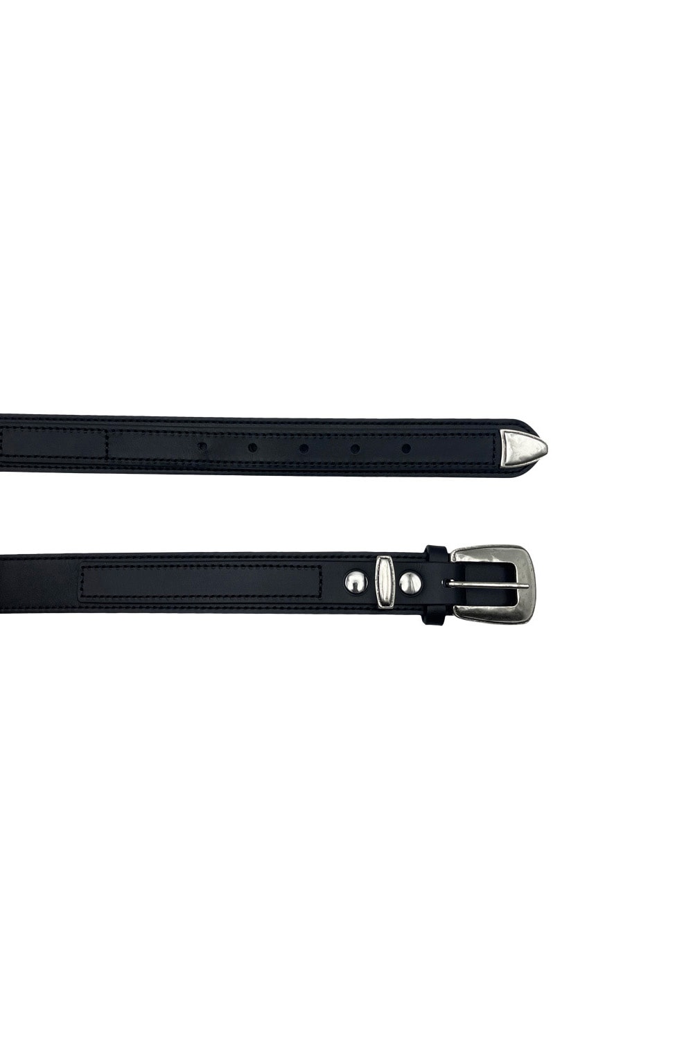 Lemaire Minimal Western Belt. In Black