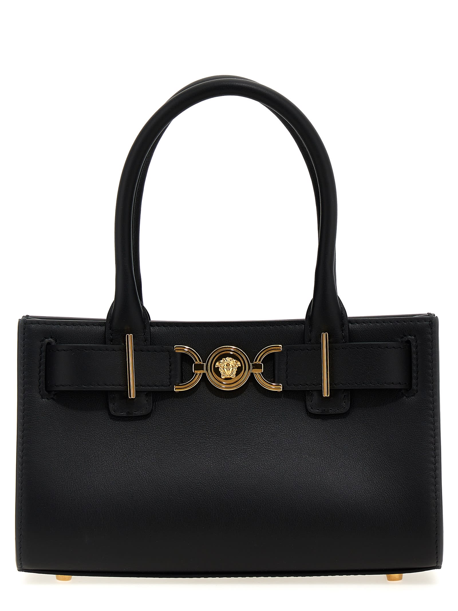 Shop Versace Medusa 95 Small Shopping Bag In Black