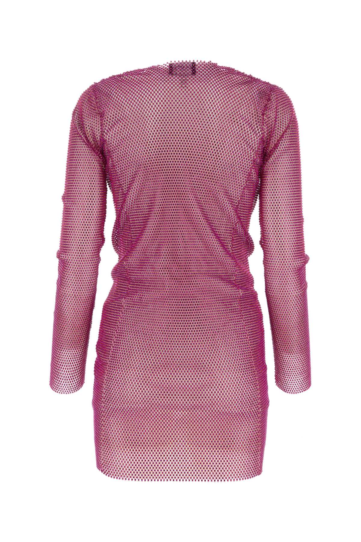 Shop Santa Brands Fuchsia Chain Metal Mini Dress In Fucsia