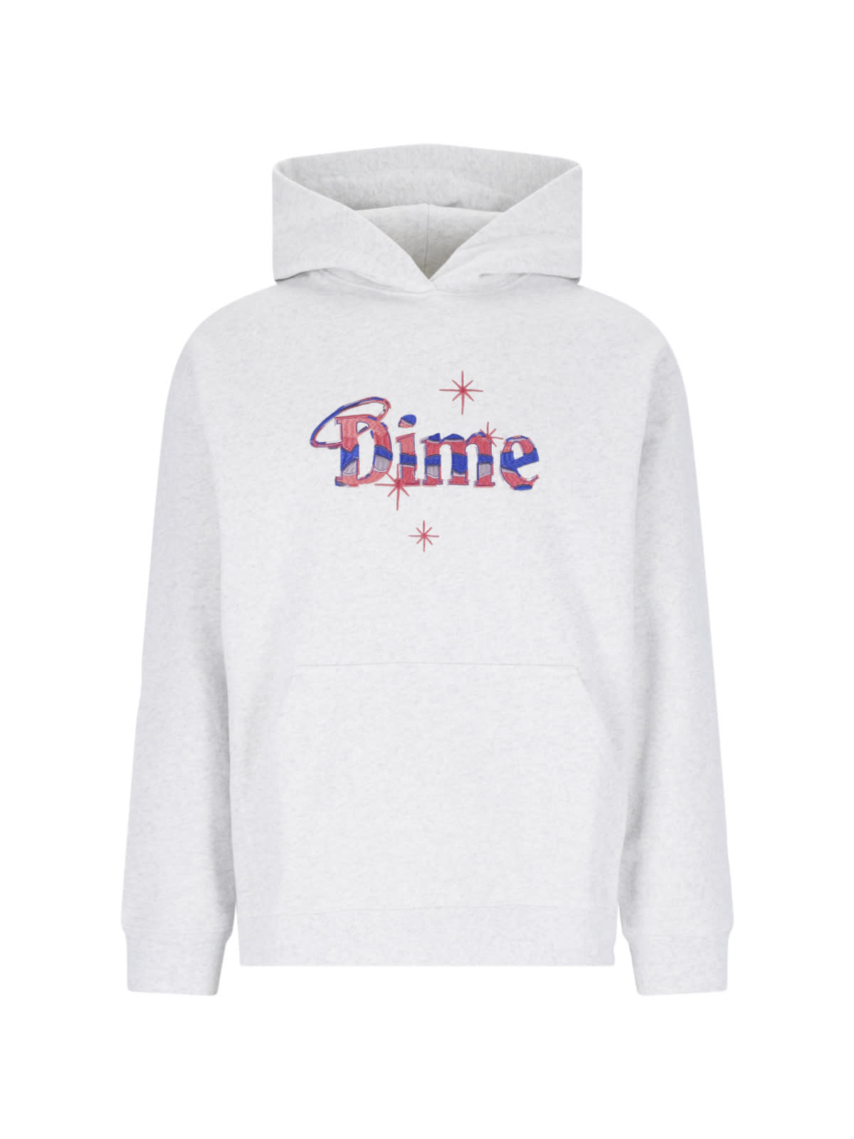 Shop Dime Logo Embroidery Sweatshirt In Gray