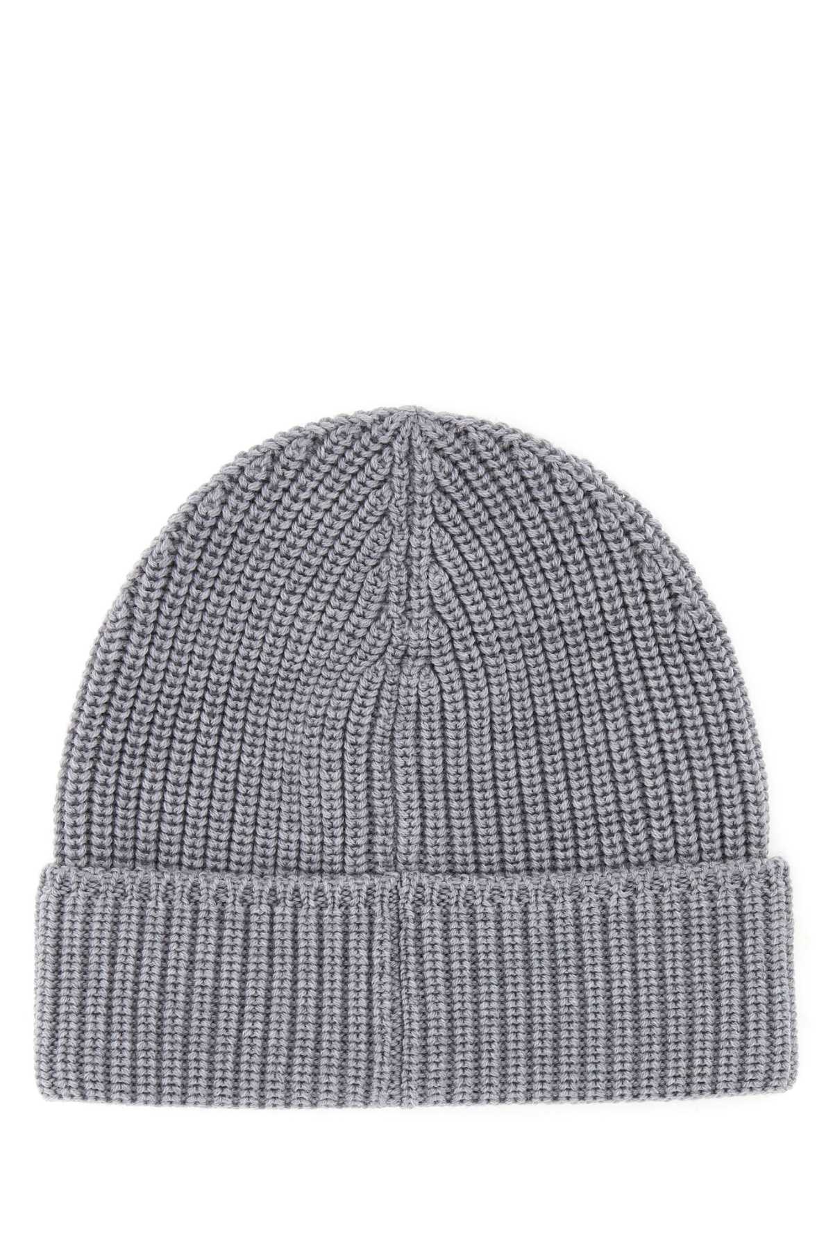 Shop Canada Goose Grey Wool Beanie Hat In 115