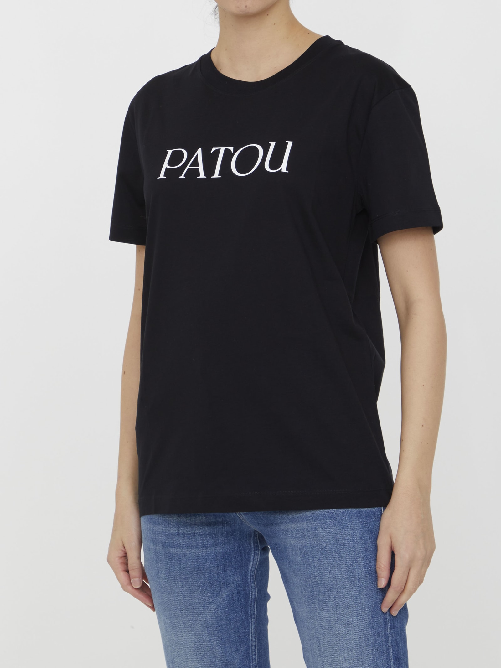 Shop Patou Logo T-shirt In Black