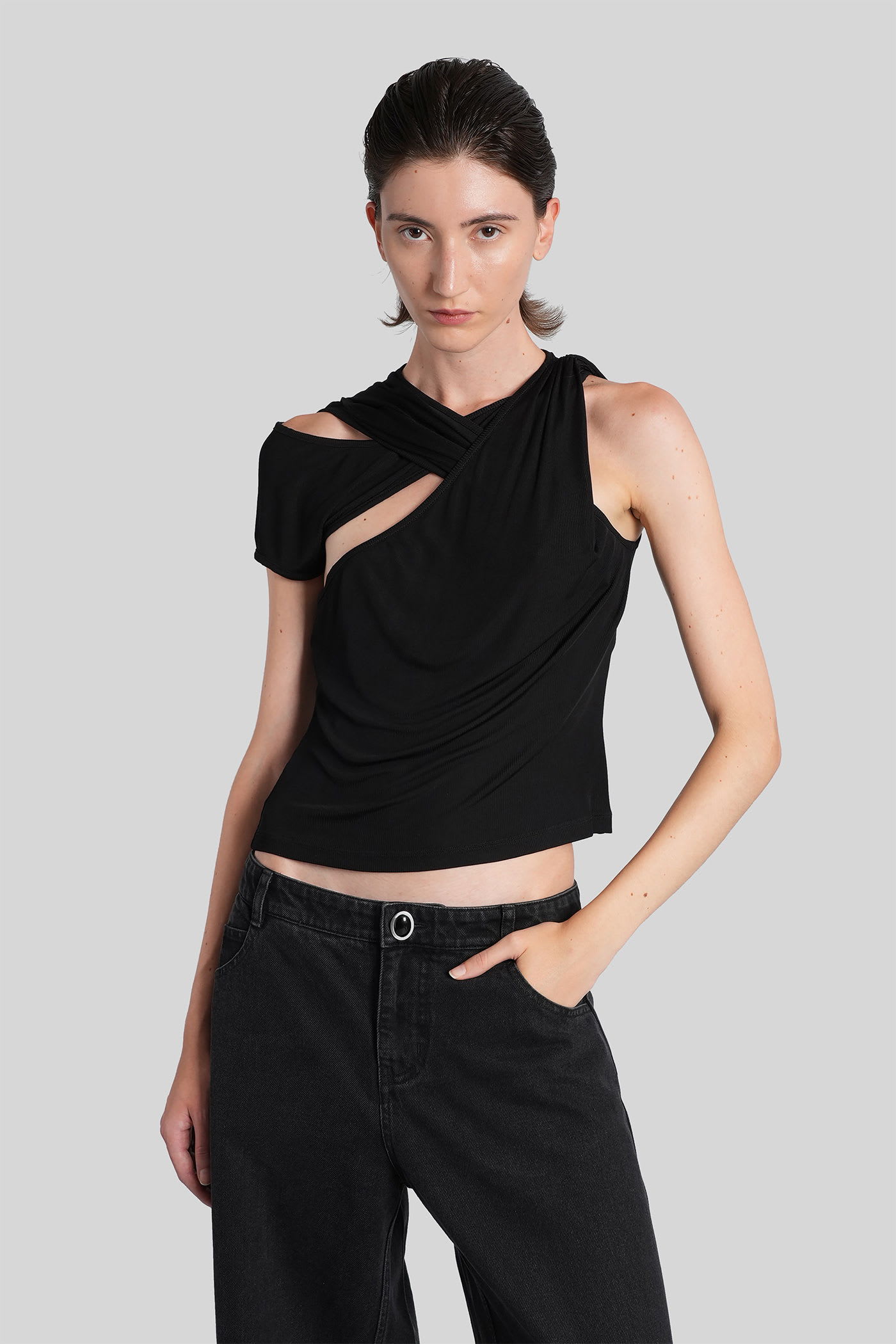 Christopher Esber Topwear In Black Viscose In Black