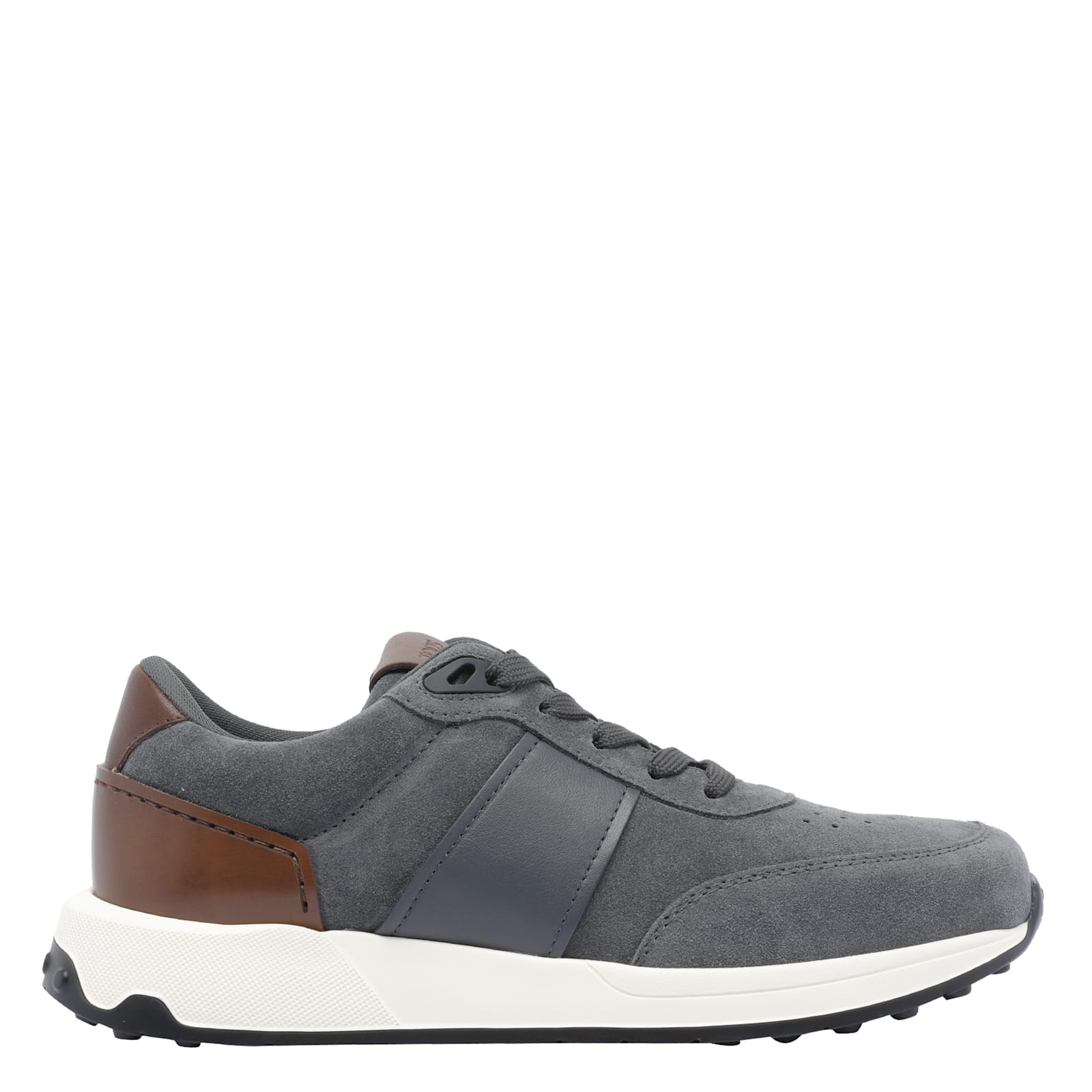 Leather And Technical Fabric Sneakers