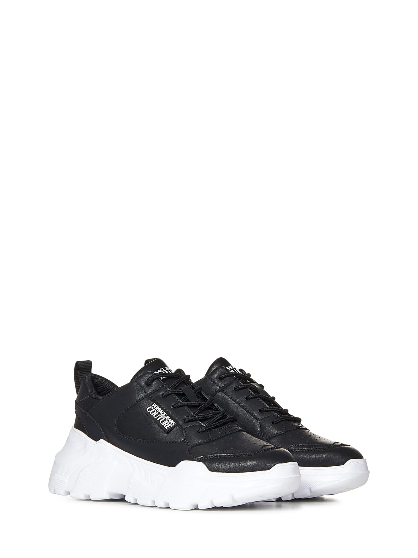 Shop Versace Jeans Couture Speedtrack Sneakers In Black