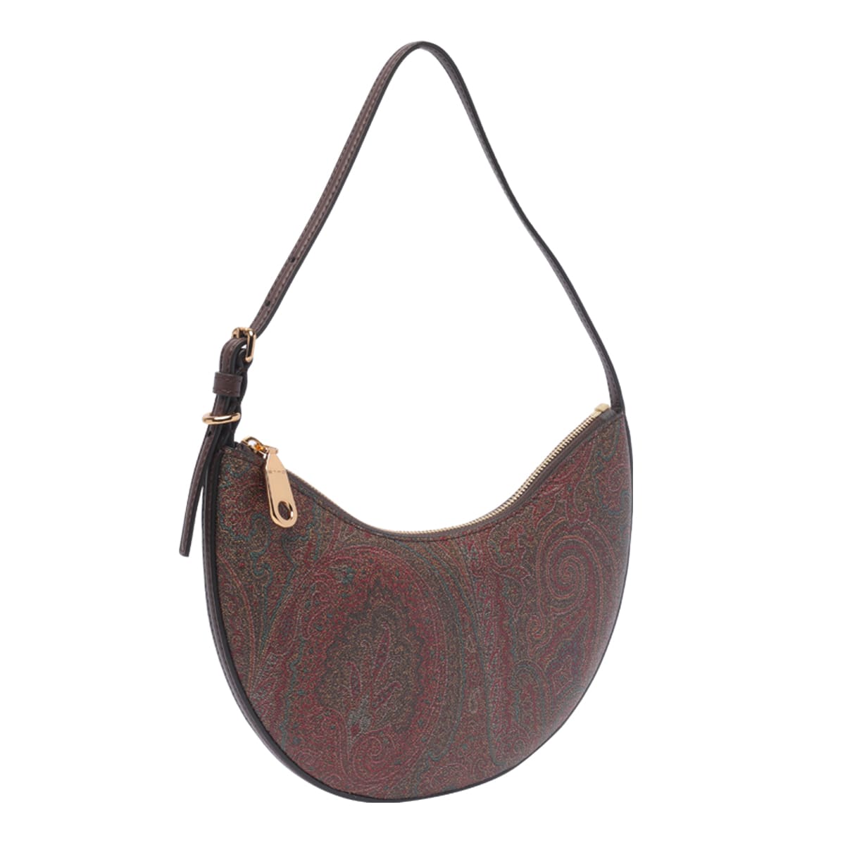 Shop Etro Small Hobo Bag In Brown