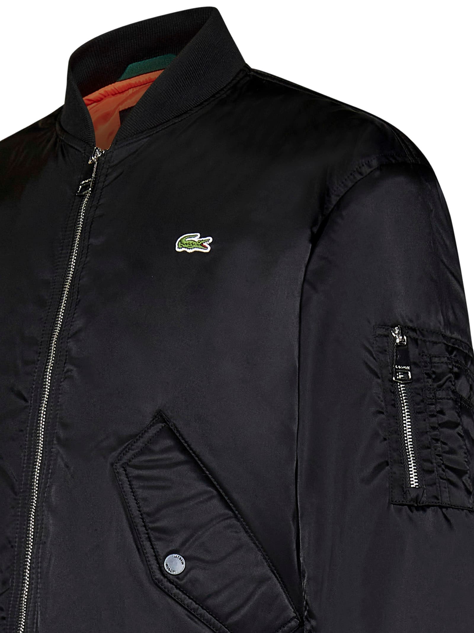 Shop Lacoste Jacket In Black