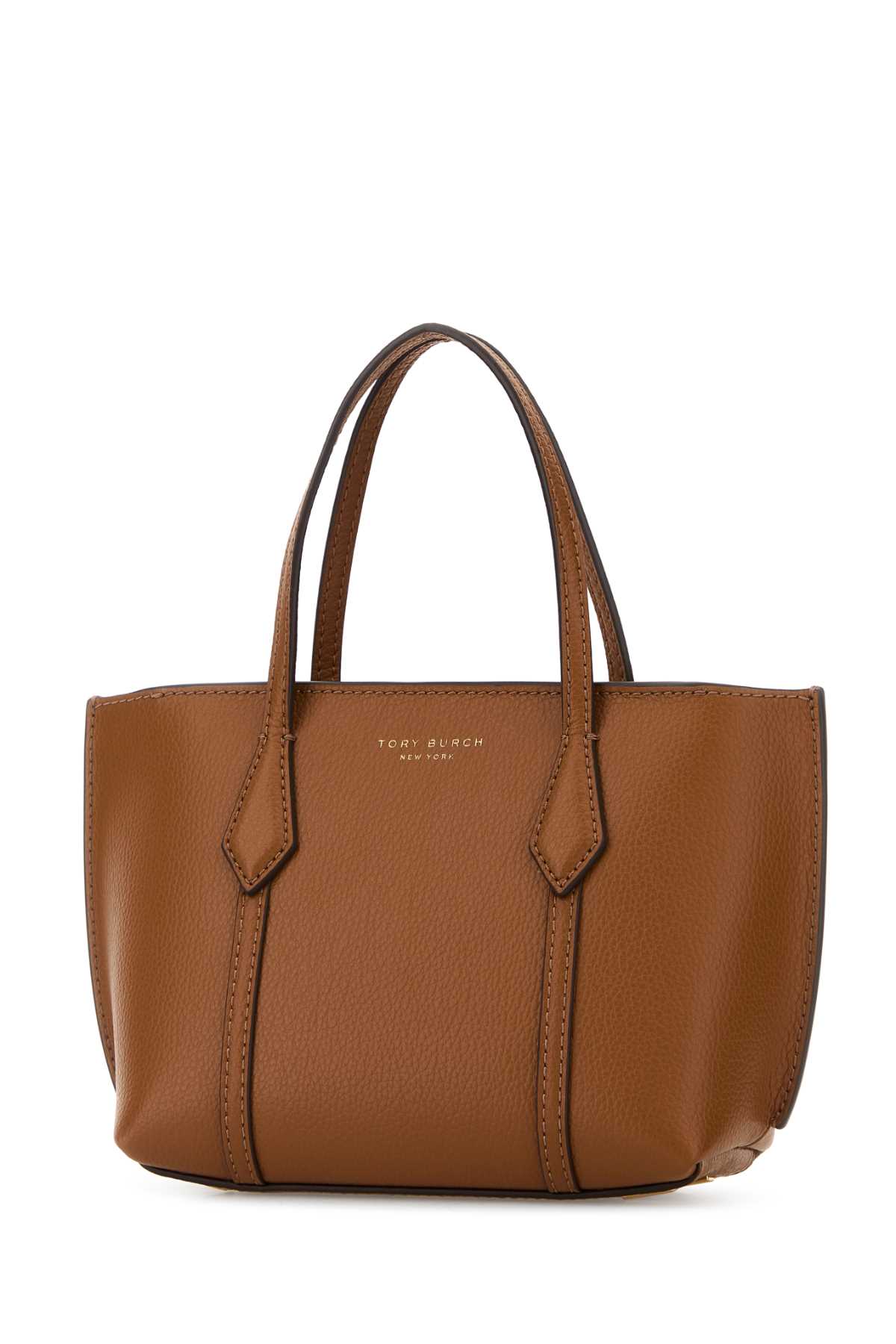Tory Burch Biscuit Leather Mini Perry Handbag In Sand