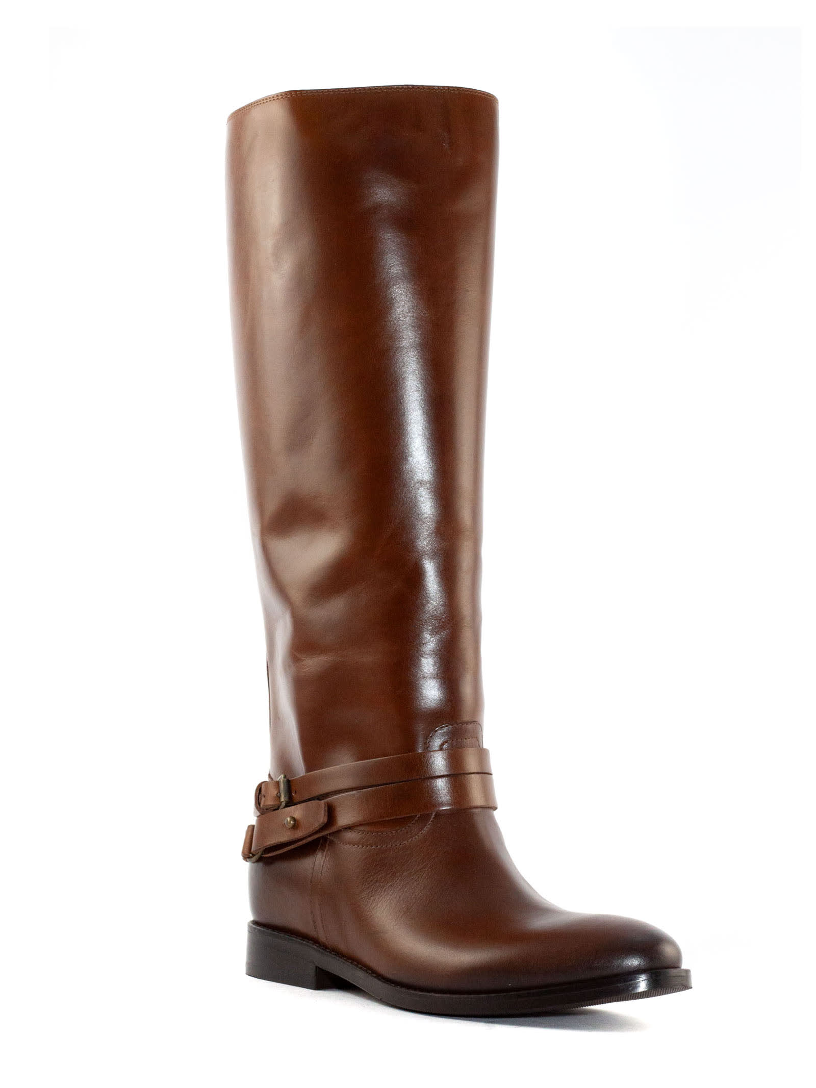 Shop Strategia Light Brown Leather High Boot