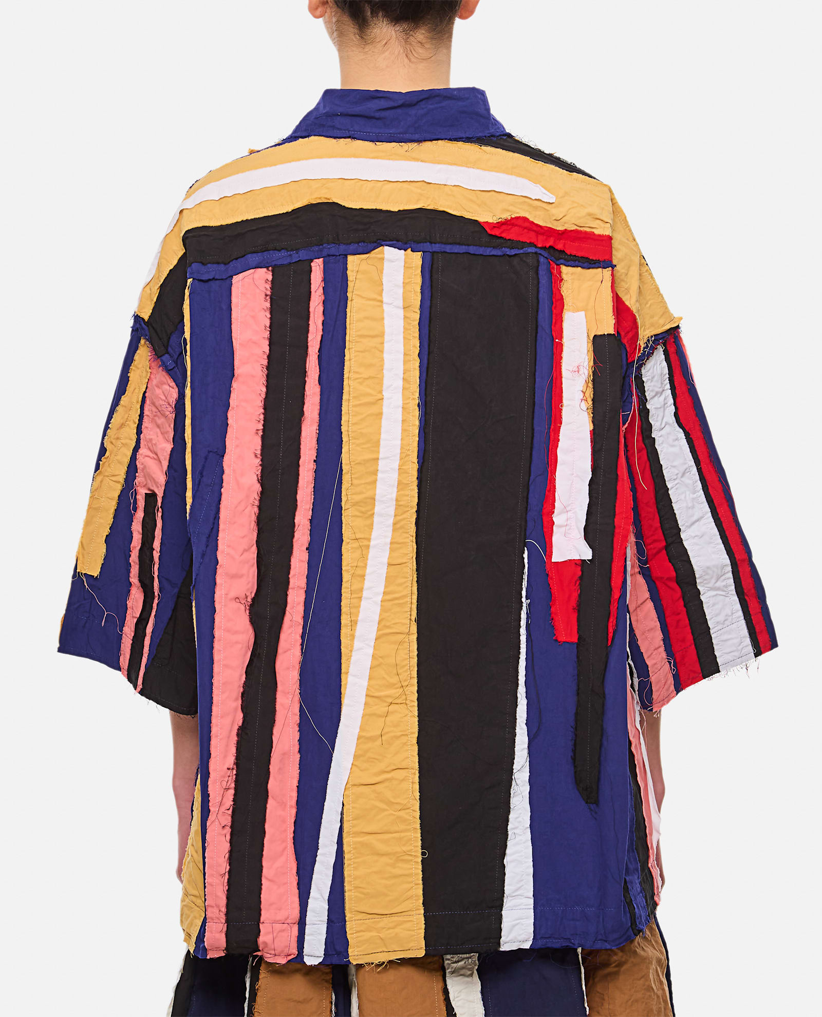 Casey Casey April Shirt-stripe Patchwork In Multicolour