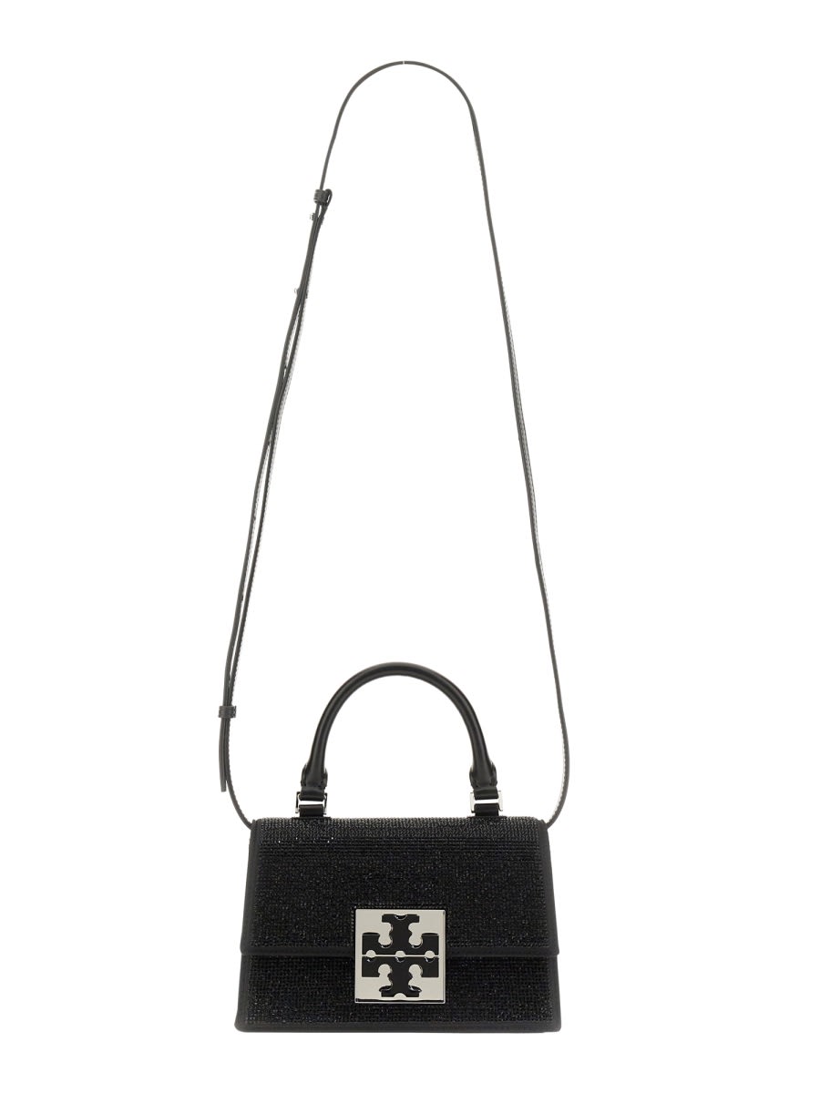 Shop Tory Burch Mini Decorated Bon Bon Bag In Black