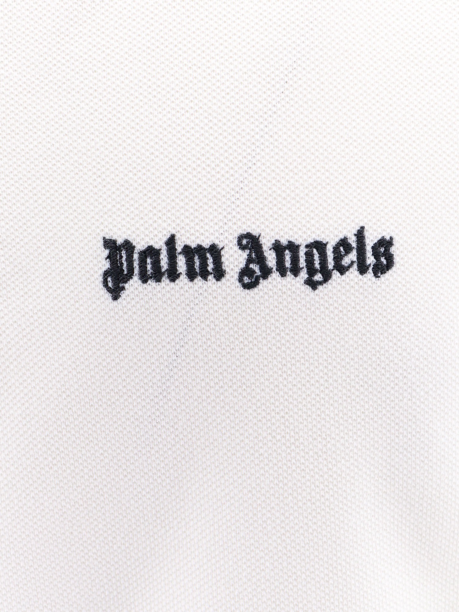 Shop Palm Angels Polo Shirt In White