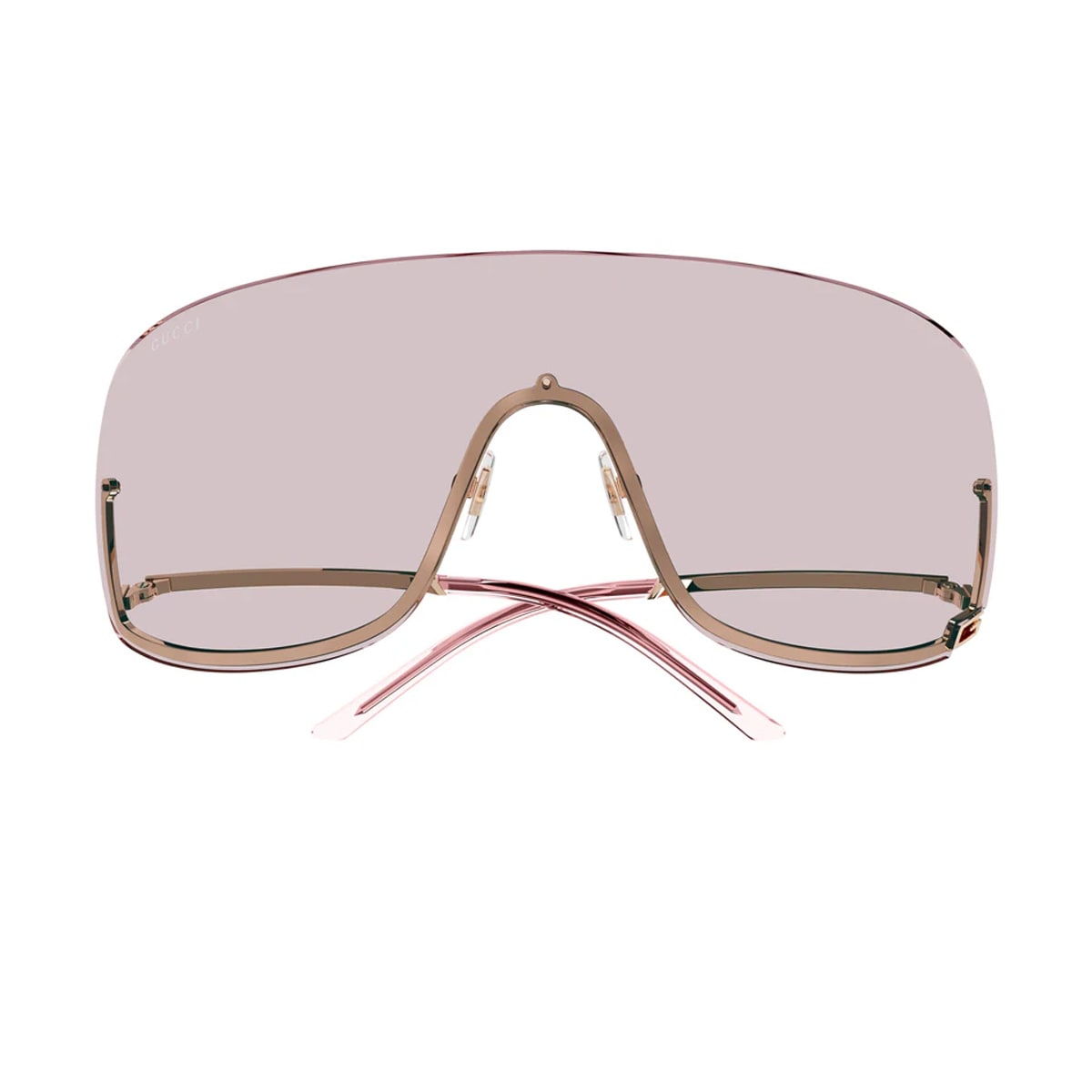 Gucci Gg1560s Linea Fashion 004 Gold Pink Sunglasses In Neutral