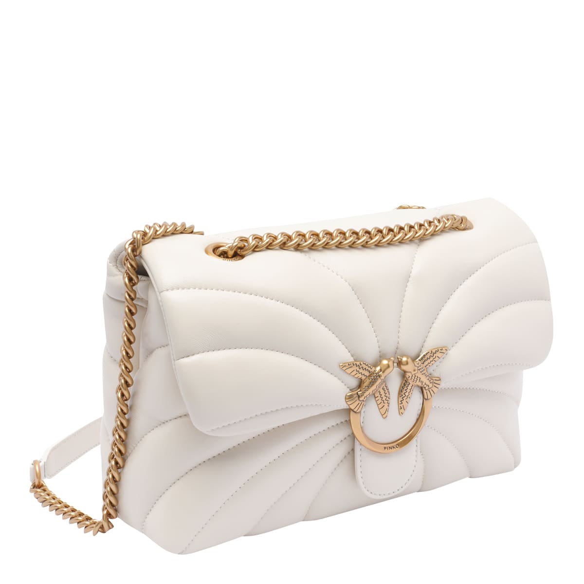 Pinko Classic Love Bag Puff Shoulder Bag In White