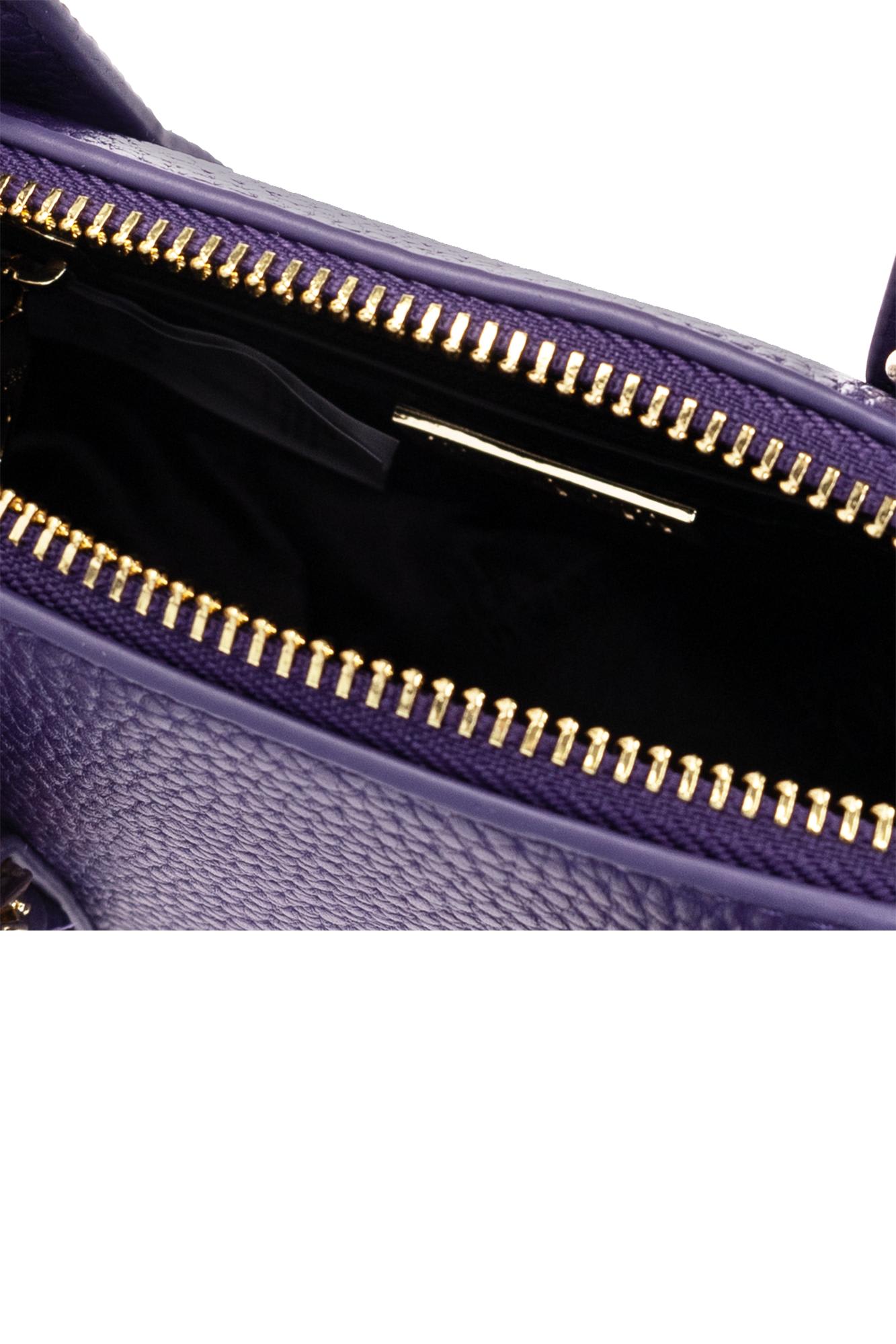 Versace Jeans Couture Shoulder Bag With Logo In Purple