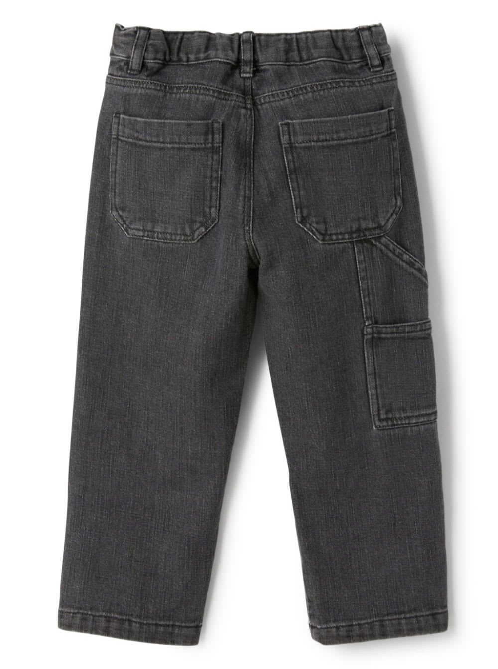 Il Gufo Cotton Straight-leg Jeans In Black