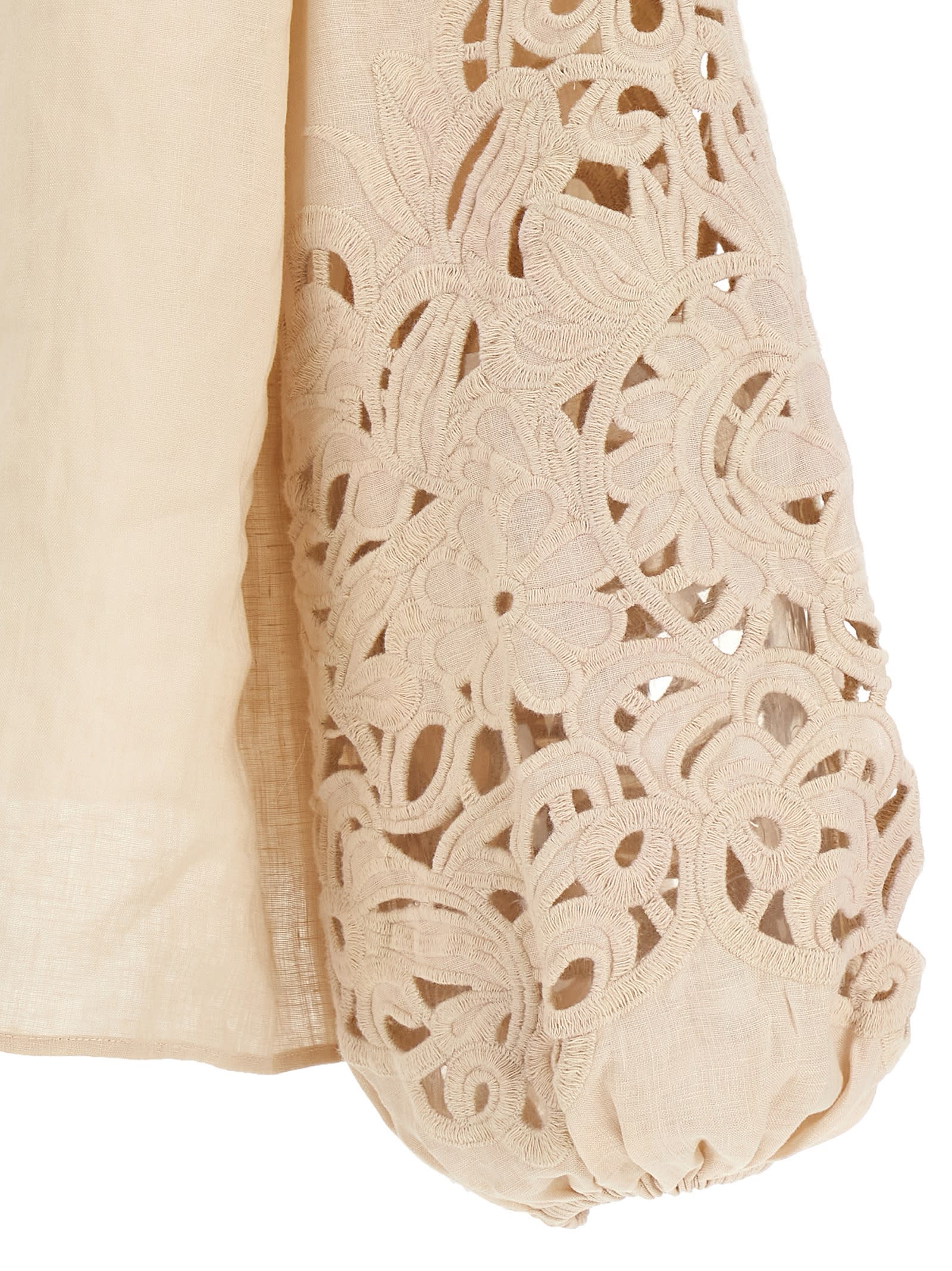 Shop Zimmermann Wylie Shirt In Beige