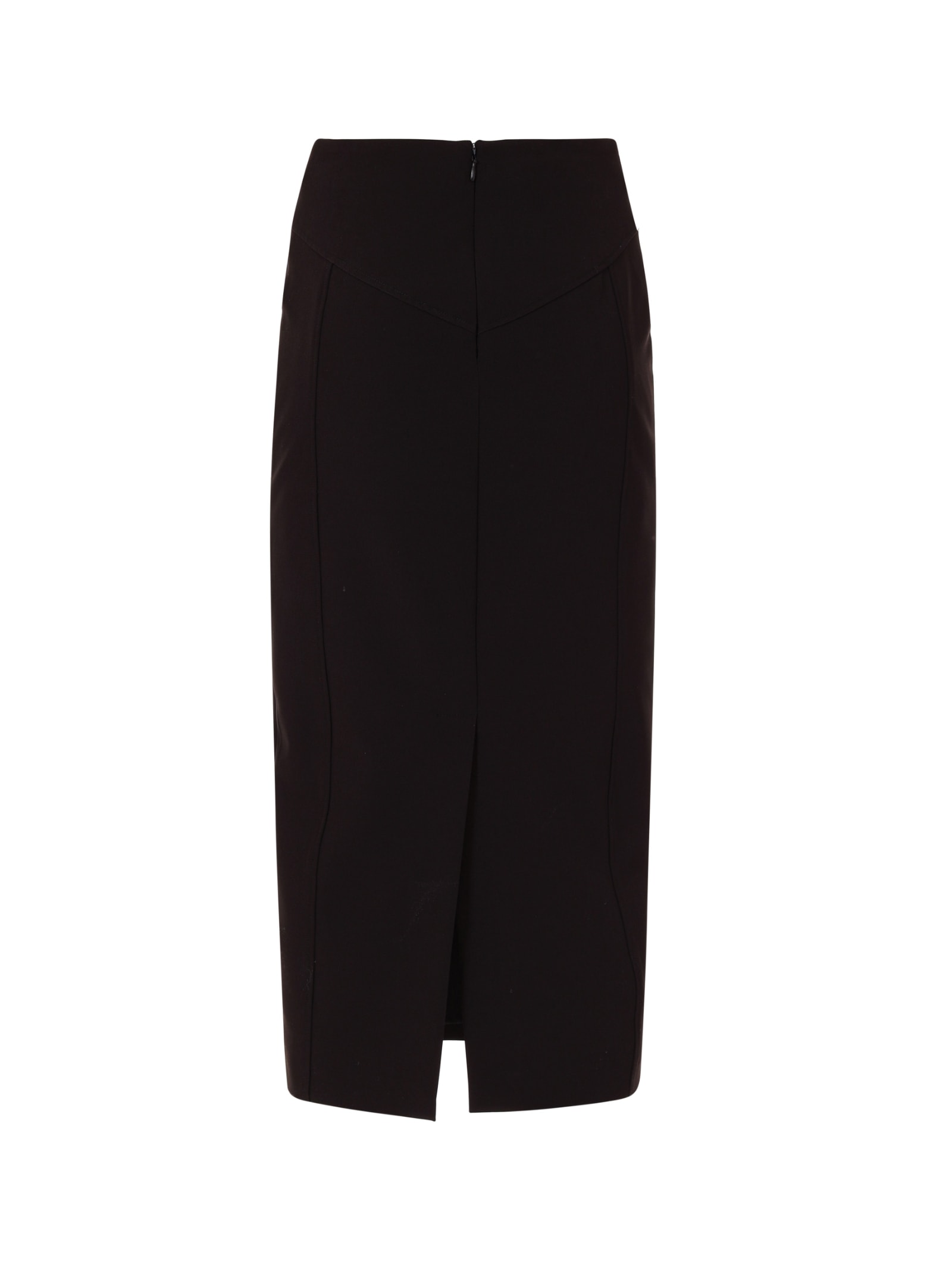 Just Cavalli Midi Pencil Skirt With Ring Detail In Black