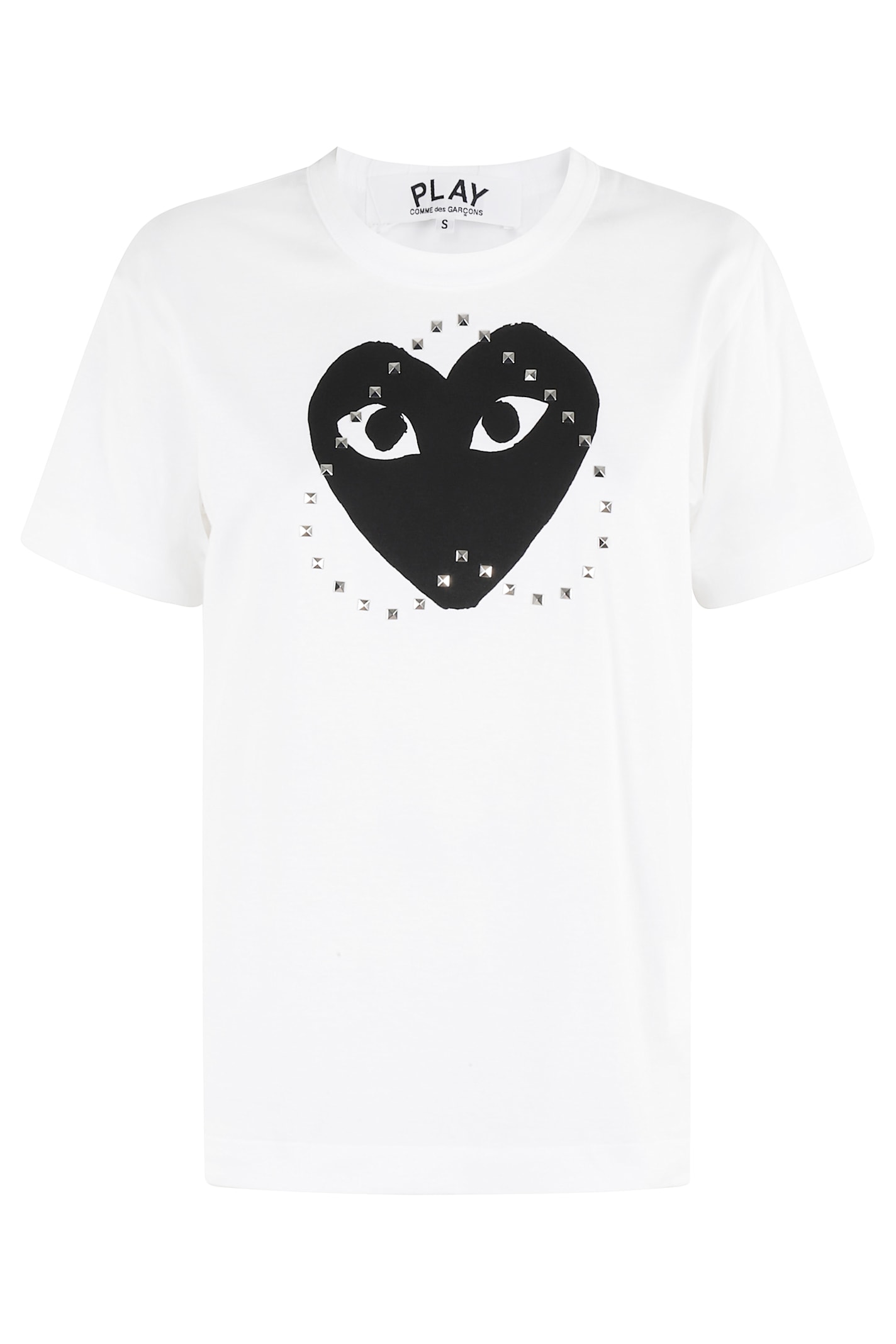 Comme Des Garçons Play Printed And Embroidered T-shirt