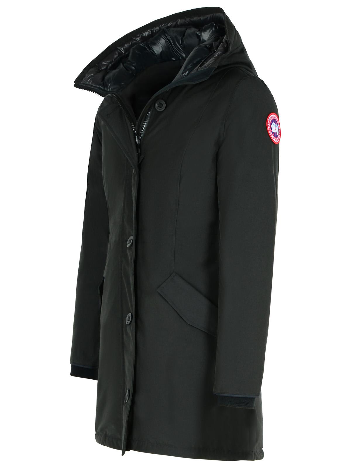 Shop Canada Goose Rossclair Black Cotton Blend Parka