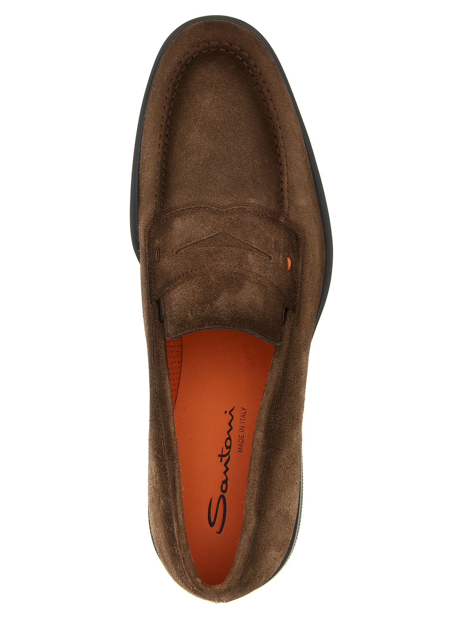 Santoni Easy Capsule Loafers In Brown