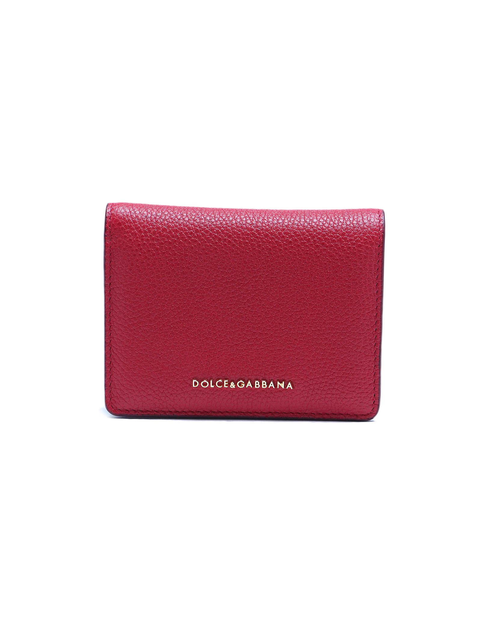 Dolce & Gabbana Sm Wallet In Rosso Papavero
