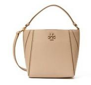 Shop Tory Burch Small Mcgraw Bucket Bag In Grey