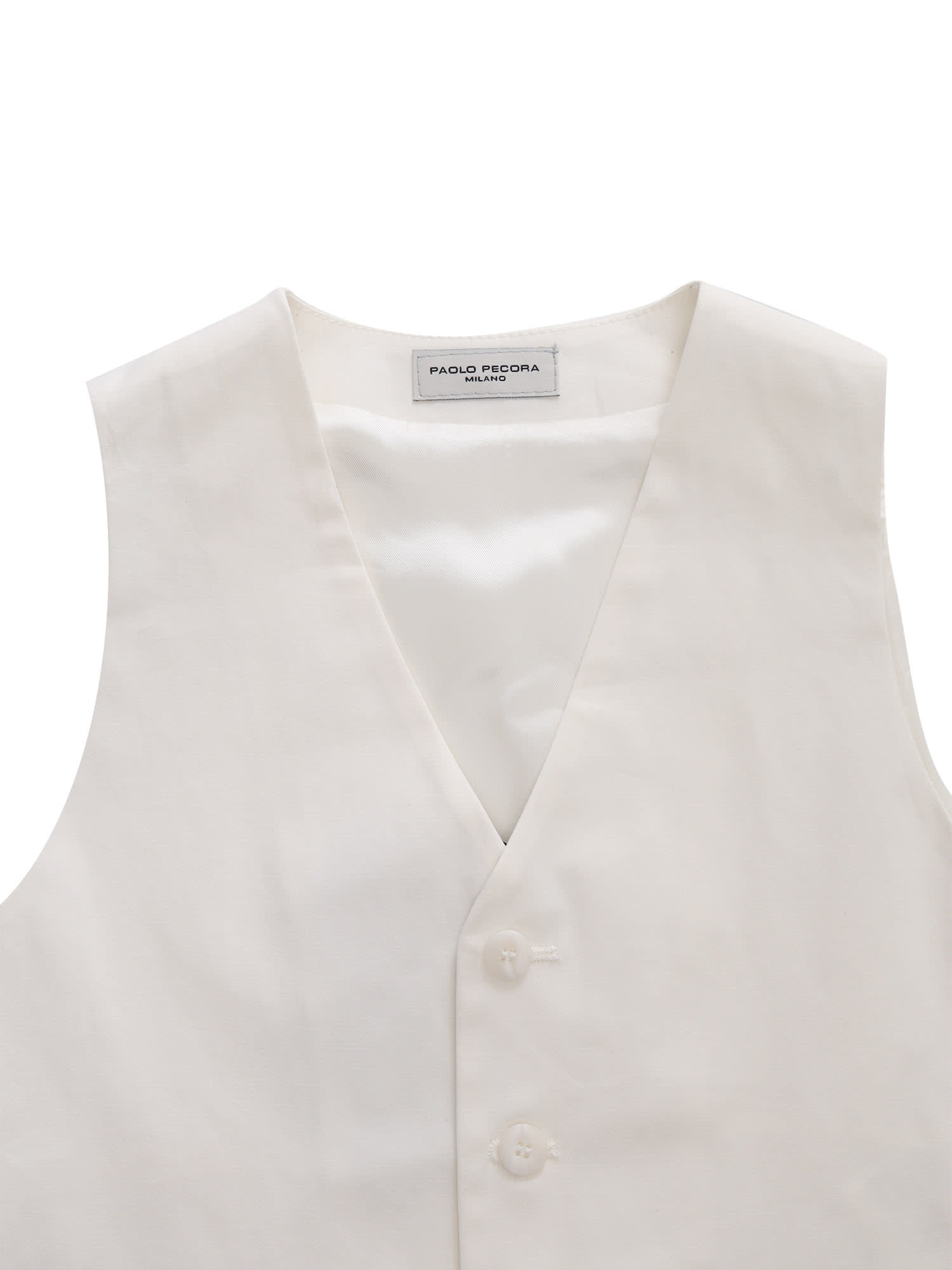 Shop Paolo Pecora Tailored Vest In White