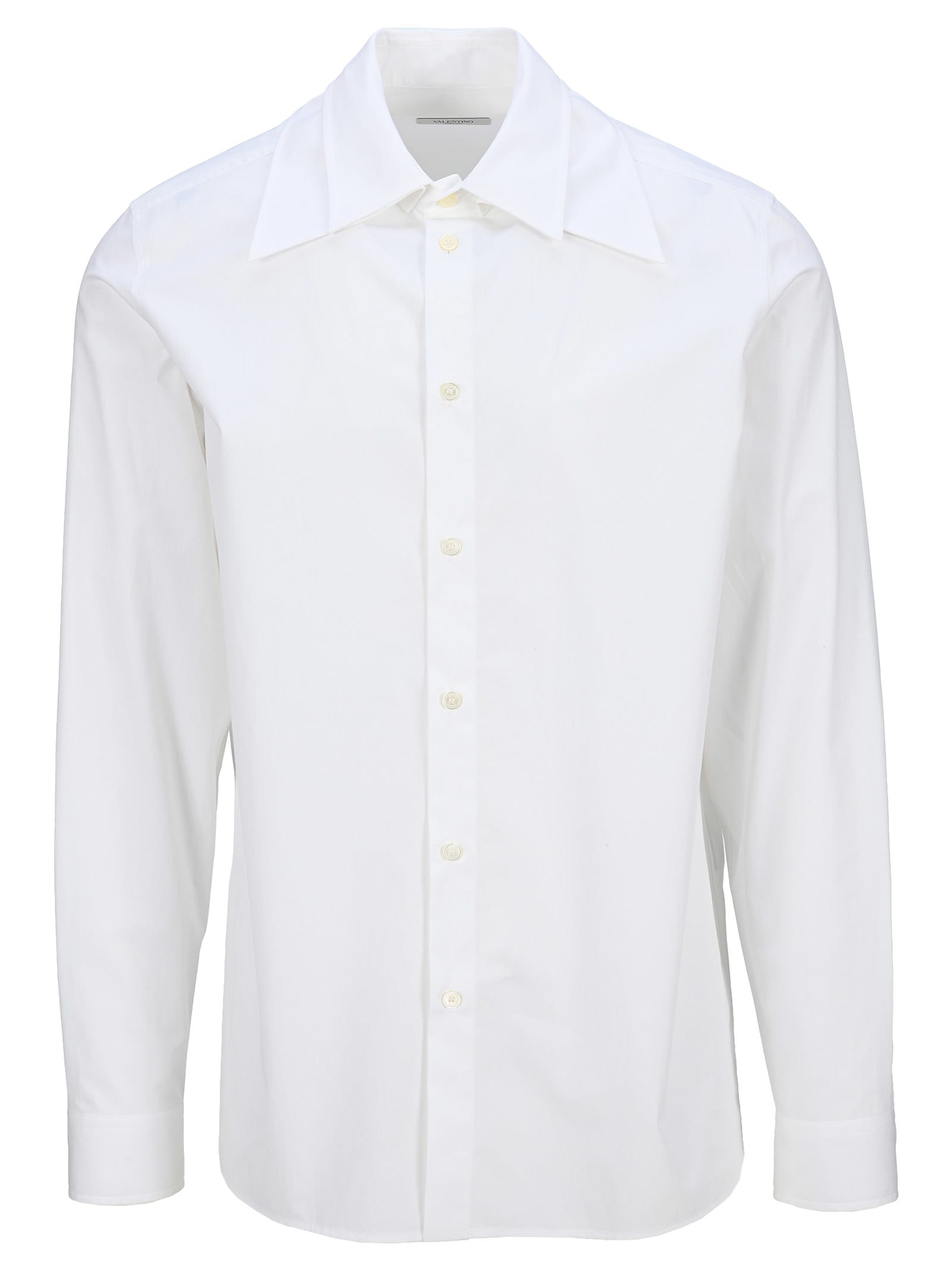 Valentino Cotton Poplin Shirt With Removable Wide Collar
