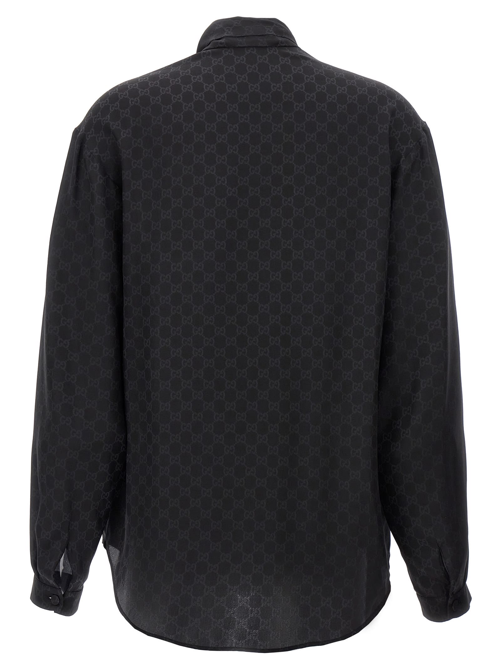 Shop Gucci Gg Shirt In Black