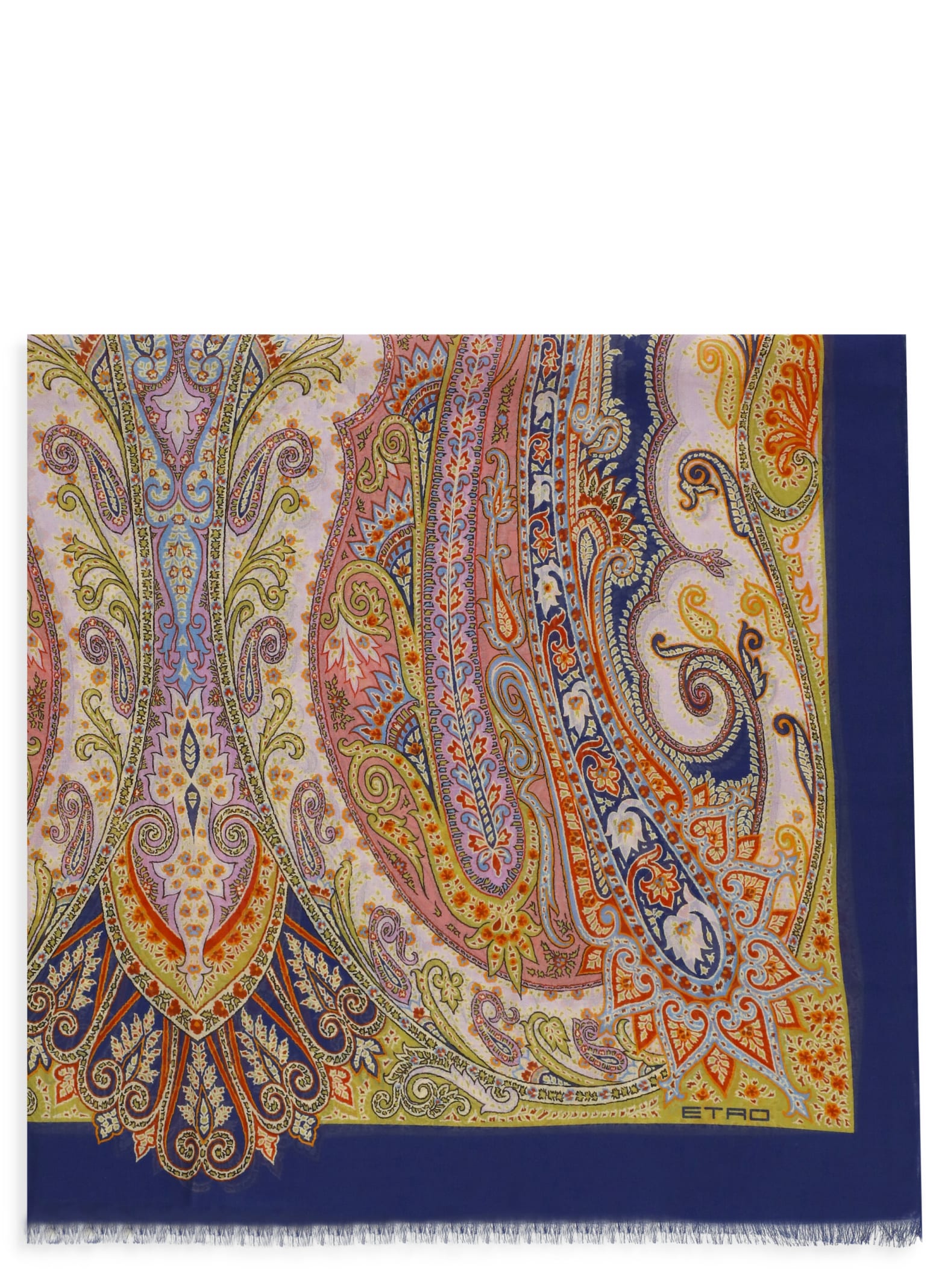 Etro Shawl With Paisley Print In Multicolour