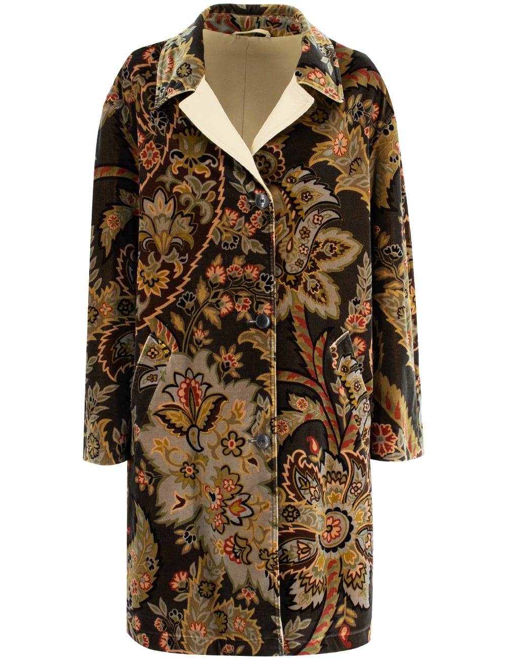 Shop Etro Coat In Green