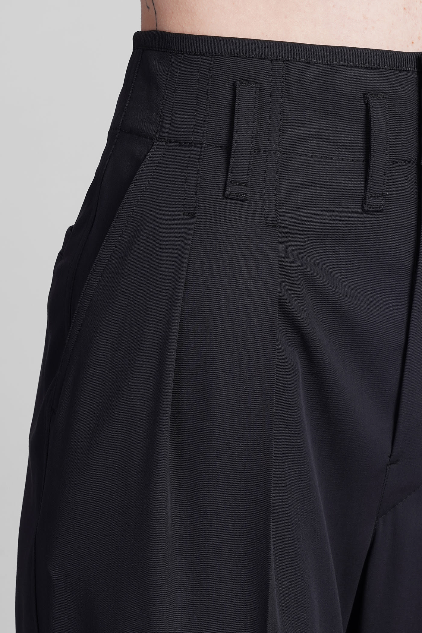 Shop Lemaire Pants In Black Wool